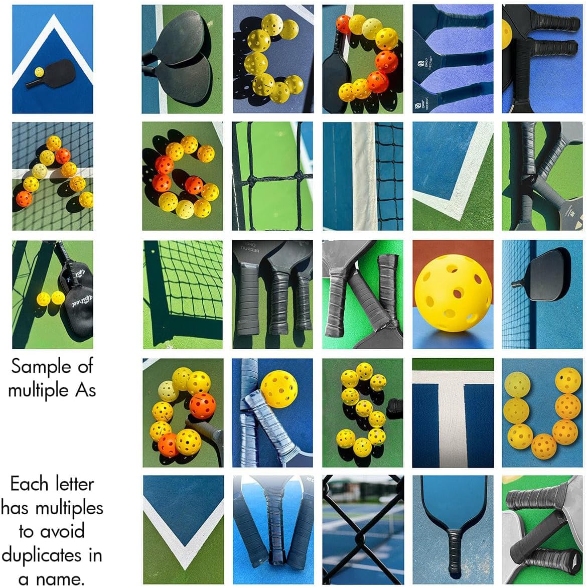 Personal-Prints PICKLEBALL Personalized Name Art Print | Customized Gift for the Pickleball Player, Duo or as a Trophy |Unique and Custom Photo Canvas Wall Art Décor (10"x30" Stretched Canvas)