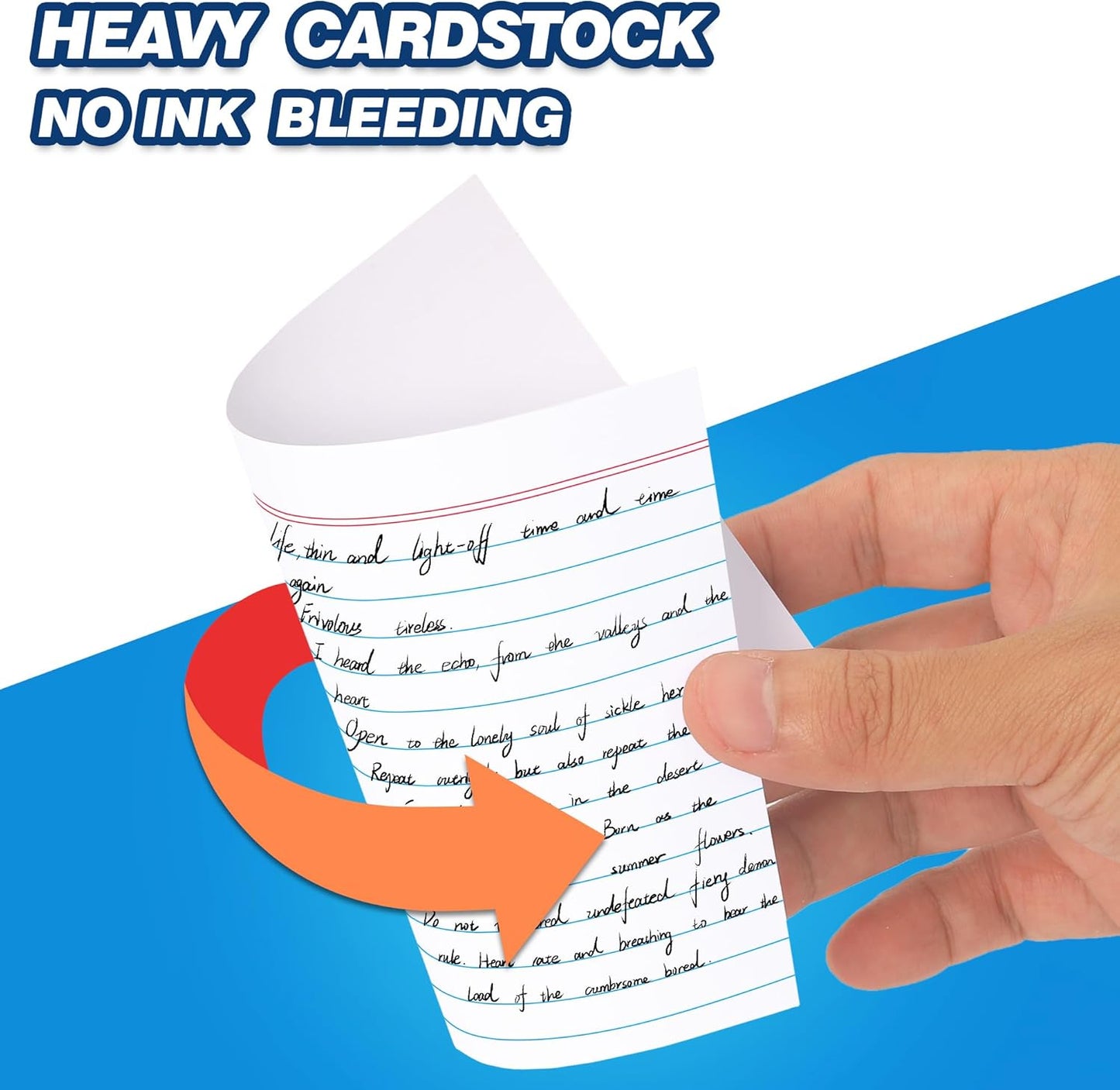 Chell Ruled Index Cards 4x6 Inch Heavyweight, 100 Count, Ruled Front and Blank Back, 65 lb. Cover Weight, White