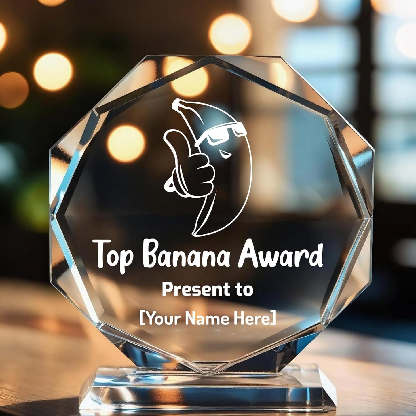 Custom Crystal Awards and Trophies – Personalized Engraved Glass Plaques for Employee Recognition, Appreciation, Farewell, Retirement, Coworker Gifts, Sports Achievements