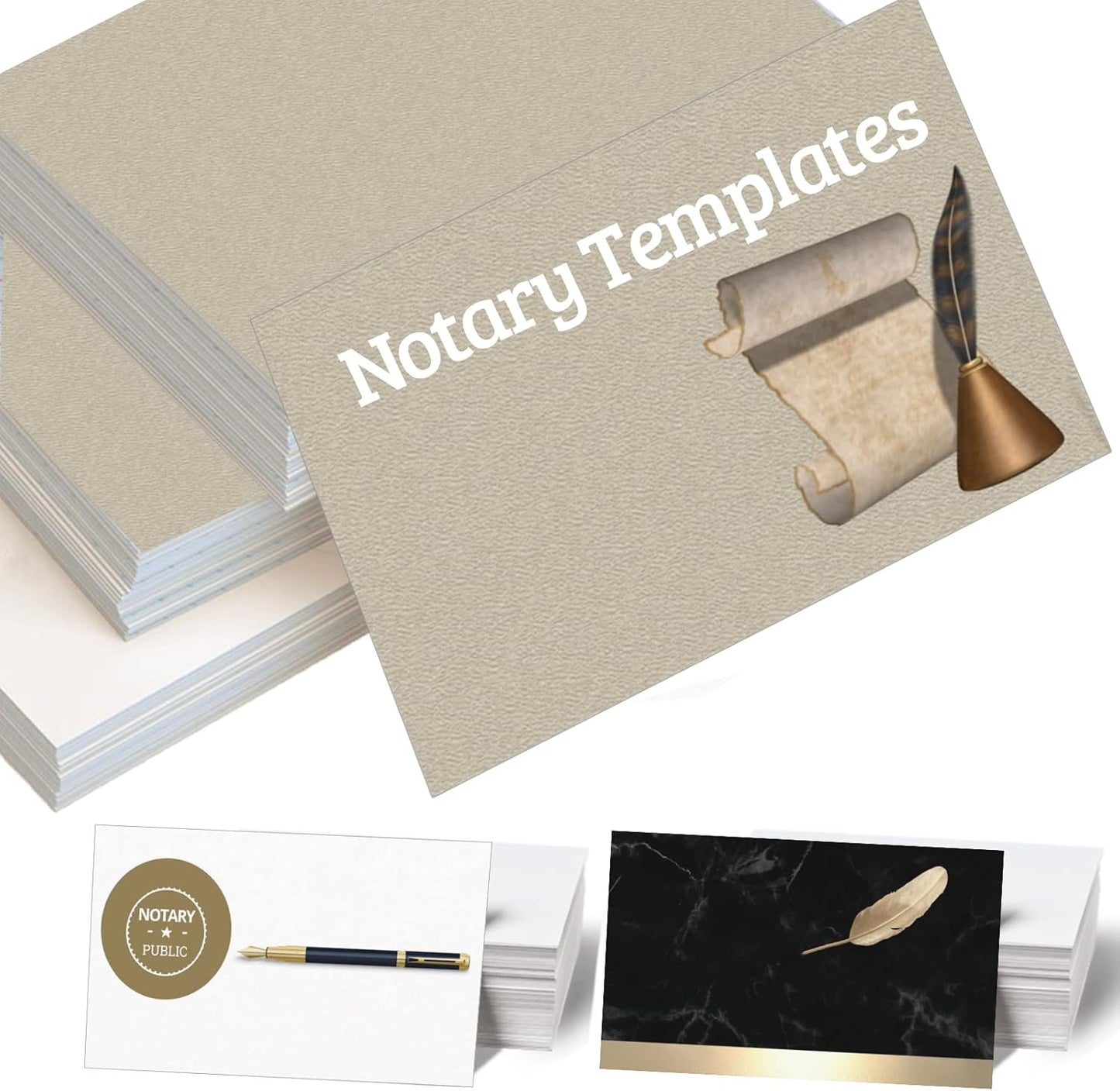 Custom Business Cards 100PCS Double-sided Printing Business Cards Customize with Your Logo Personalized 3.5"x 2" Cards for Business - Notary