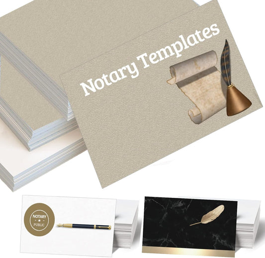 Custom Business Cards 100PCS Double-sided Printing Business Cards Customize with Your Logo Personalized 3.5"x 2" Cards for Business - Notary