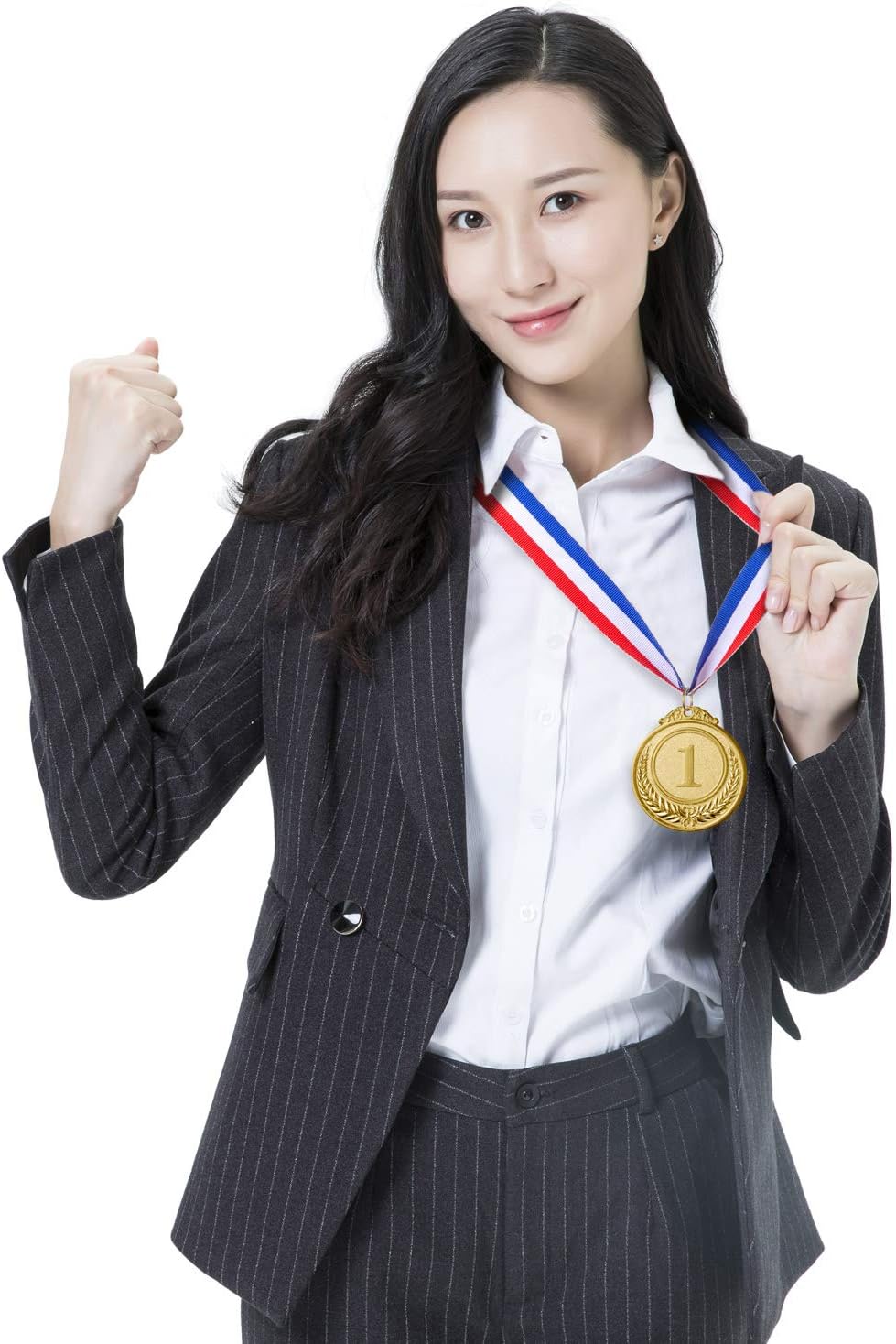 Favide 12 Pieces Gold Silver Bronze Award Medals-Winner Medals Gold Silver Bronze Prizes for Competitions, Party,Olympic Style, 2 Inches