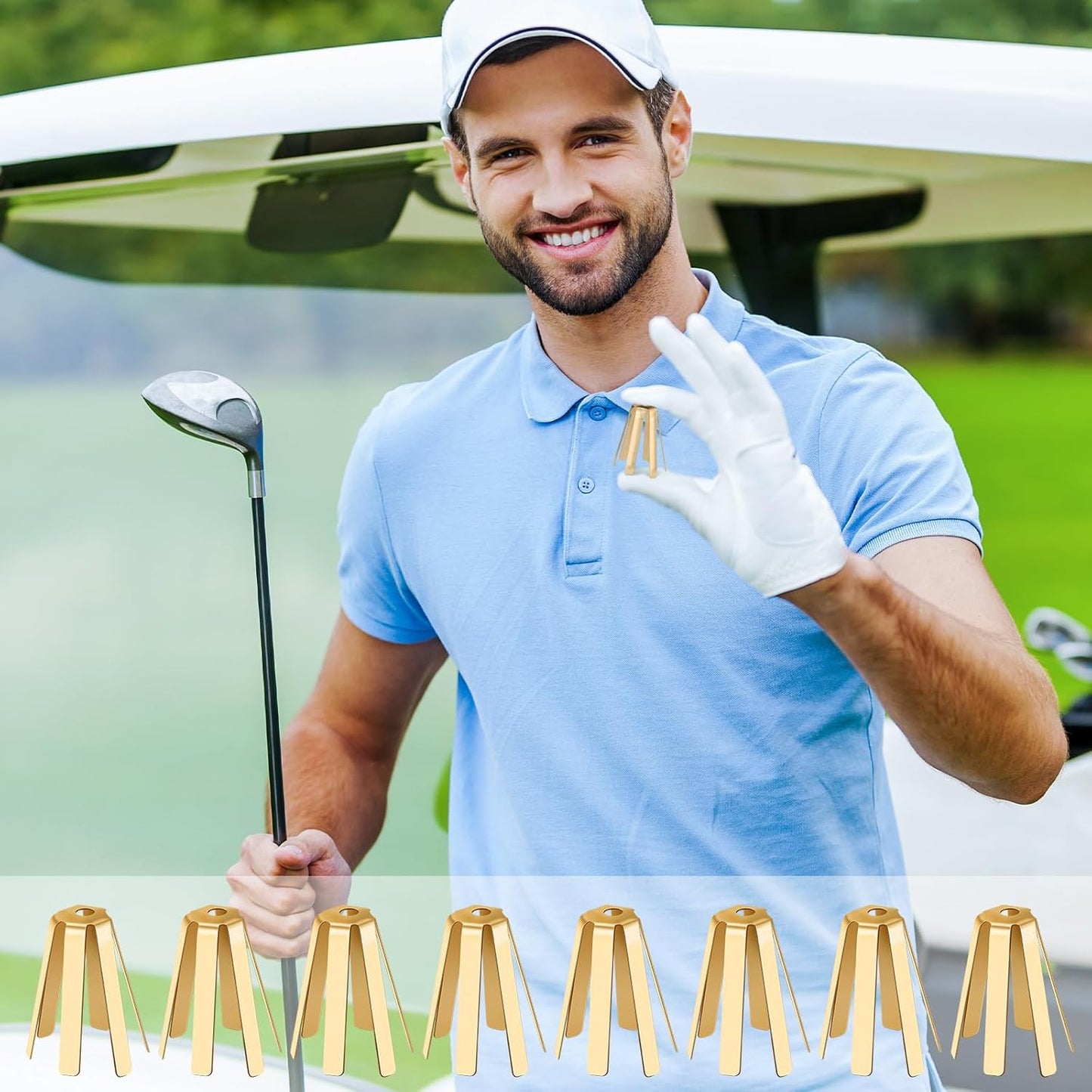 20 Pcs Universal Brass Golf Shaft Adapter Shims Fits. 335. 350. 355. 370 for All Shaft Accessories Adjustable Golf Adapter Shims