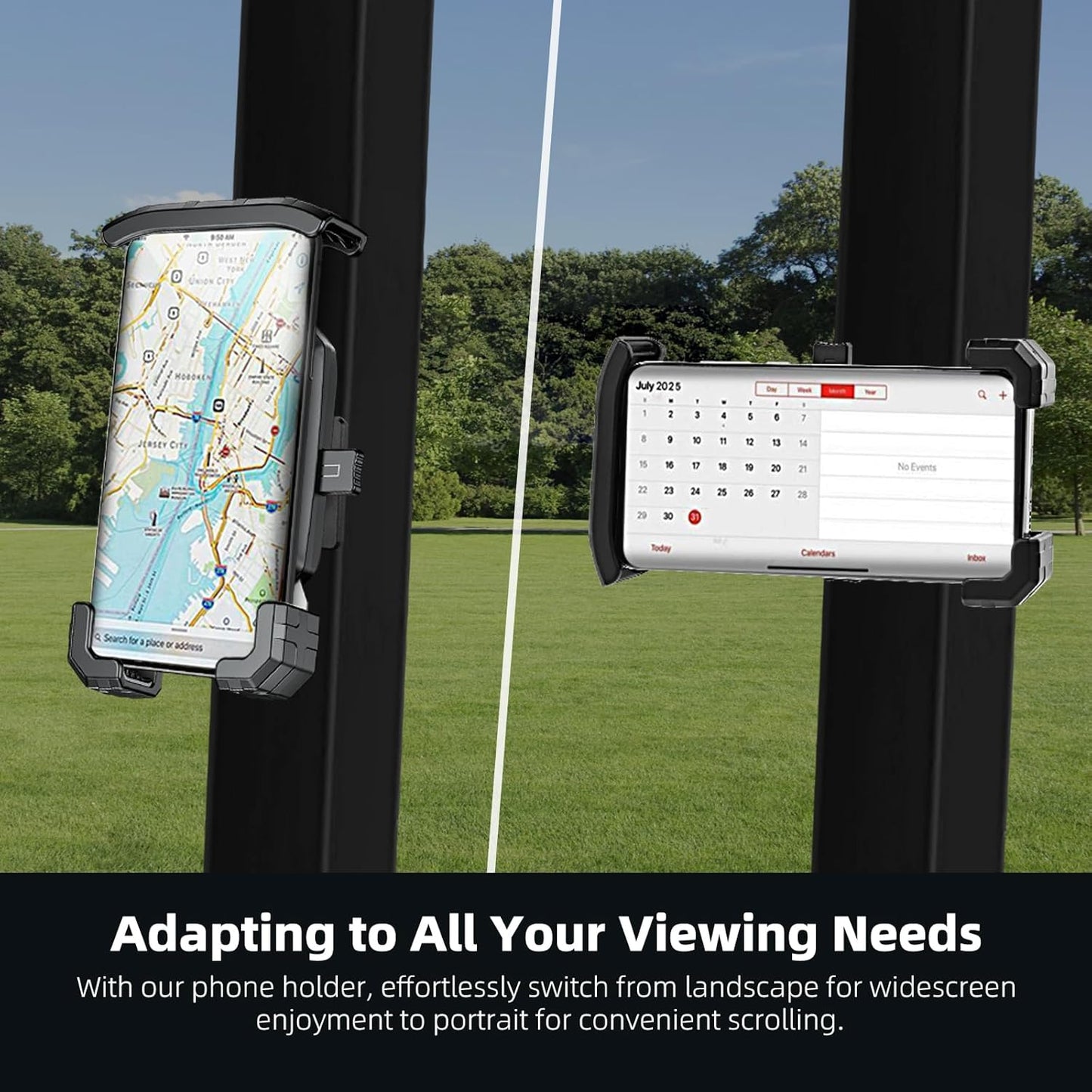 Roykaw Golf Cart Magnetic Phone Holder Mount Ultra-Strong Magnet?Compatible with EZGO/Club Car/Yamaha Square Tube Golf Cart, Compatible with iPhone/Galaxy/Google Pixel?One-Hand Operation