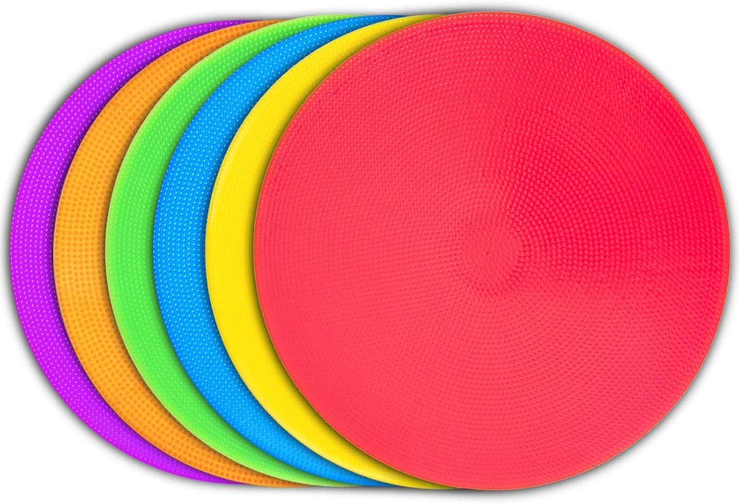 Poly Spot Markers 9 inch Non-Slip Rubber Agility Training Markers Floor Dots Flat Field Cones for Football, Soccer, Basketball, School Exercise Drills, Dance Practice