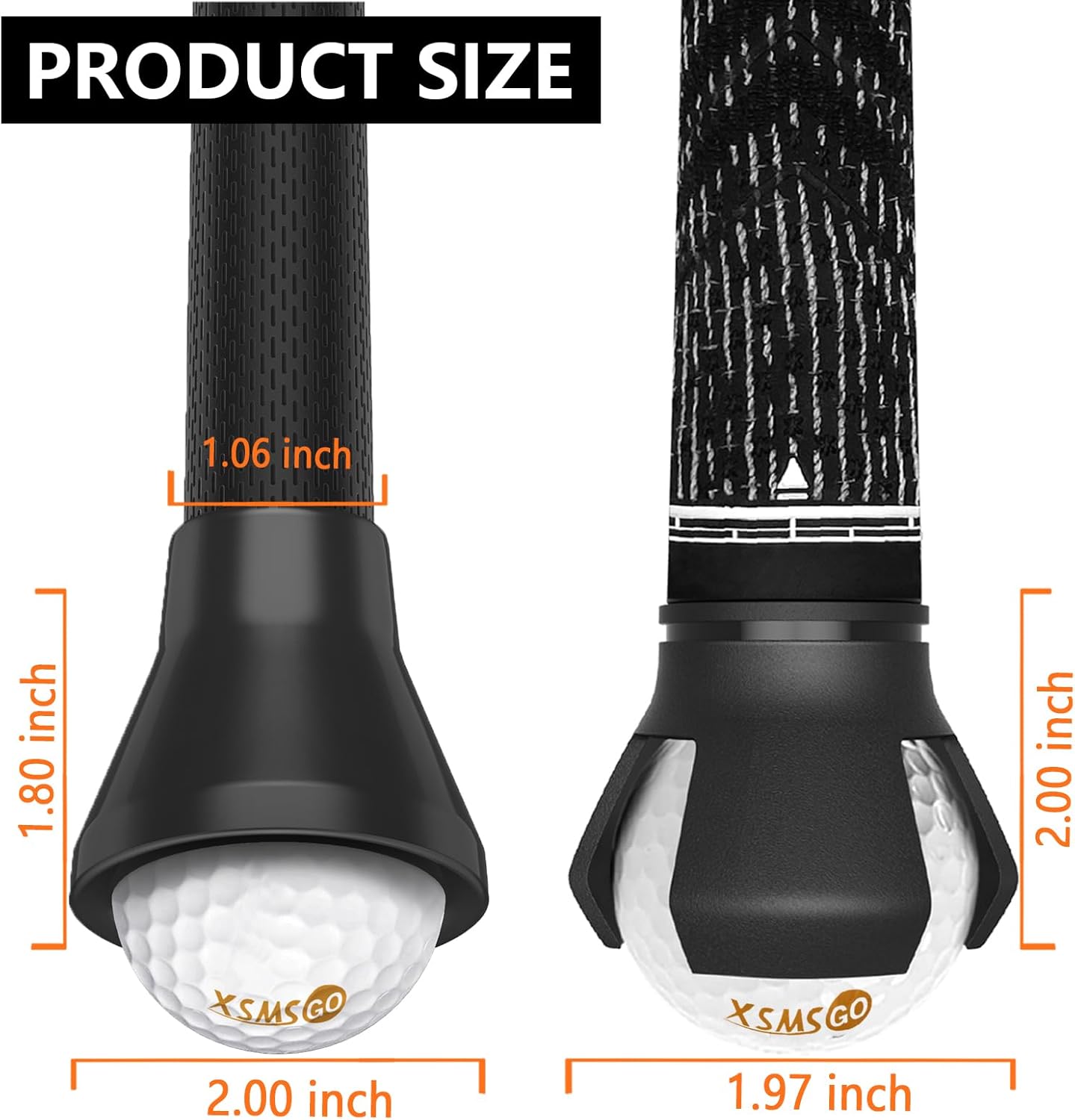 4pcs Golf Ball Retriever,Quick-Install Golf Ball Picker Upper Tool,Durable Golf Ball Grabber for Putter and Swing Handle Golf Accessories (Picker Upper)