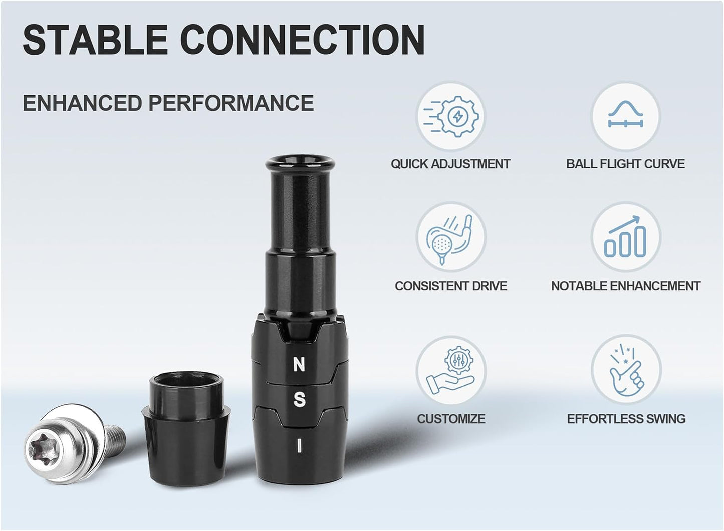 Golf 5pcs .335 Golf Adapter Sleeve Shaft Compatible with Callaway Ai Smoke Series Drivers, Paradym, Epic, Rogue ST, Great Big Bertha, MAVRIK Series,816/815/814 XR Drivers