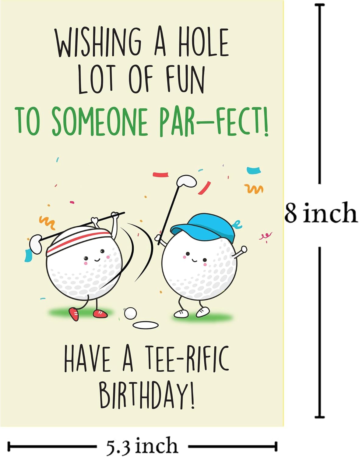 Cheerin Funny Golf Birthday Card - Hilarious Birthday Card for Golf Lovers - Humorous Gift Cards for Him and Her - Funny Birthday Card Wishes for Friends