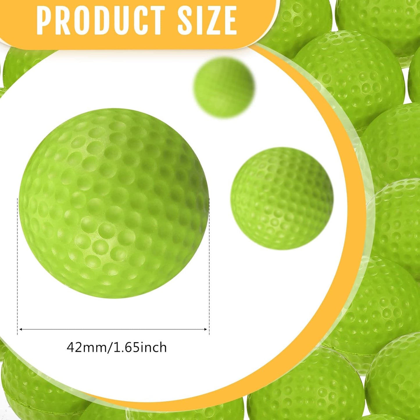 Junkin 24 Pcs Foam Golf Practice Balls Realistic Feel and Flight Training Sport Balls Elastic Soft Foam Golf Balls for Indoor or Outdoor Backyard Training