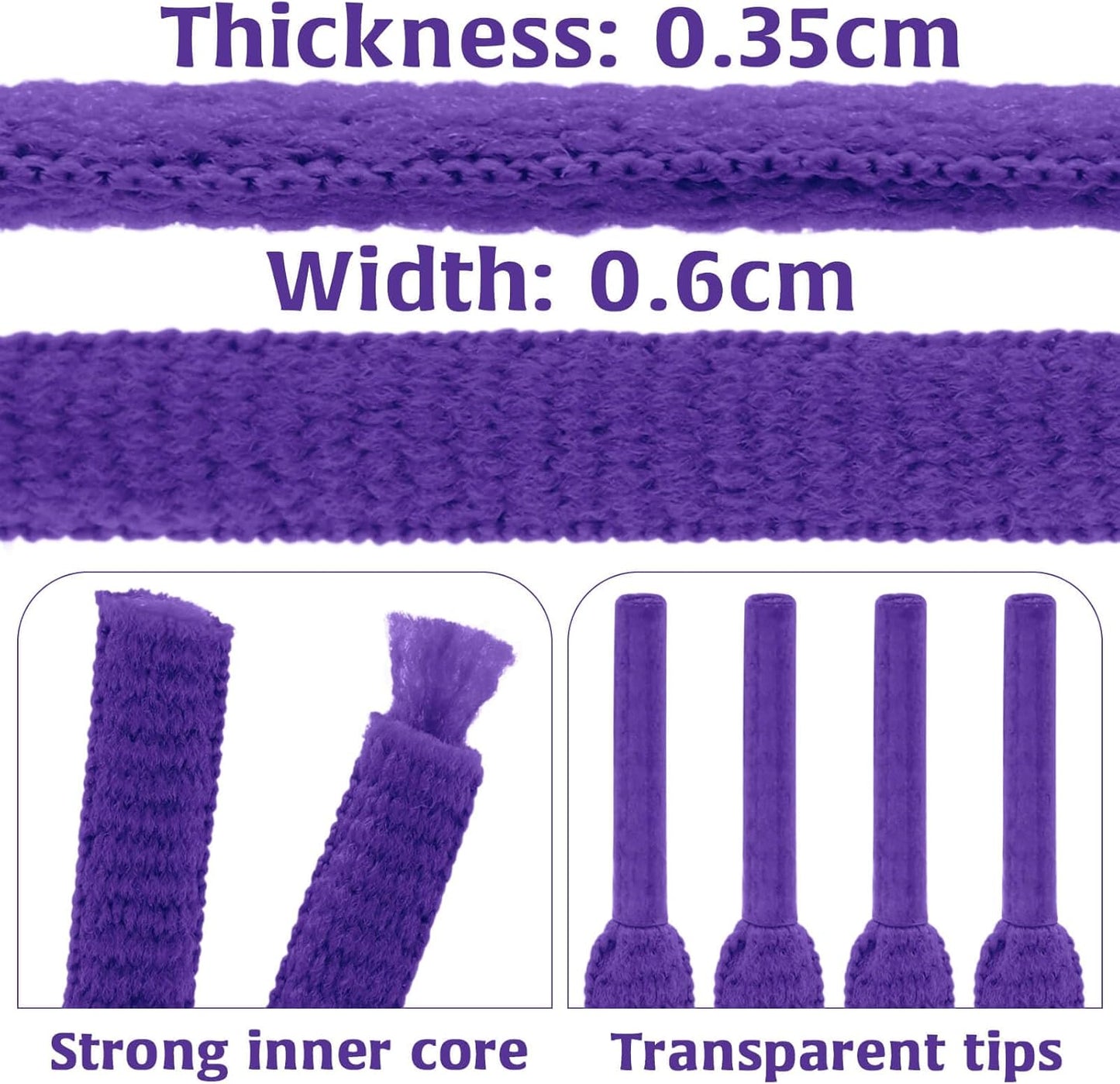 DELELE 2Pair Oval Shoes laces 42 Colors Half Round 1/4" Athletic ShoeLaces for Sport/Running Shoes Shoe Strings