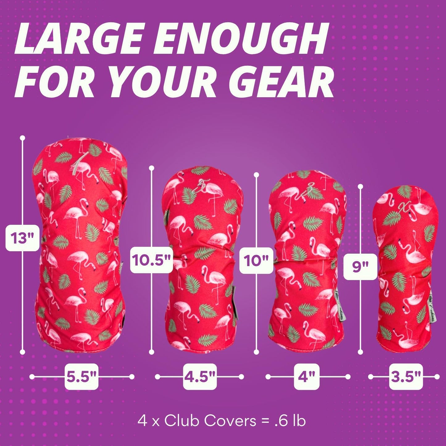 Taboo Fashions Resort Collection Golf Club Covers for Women - Numbered Golf Headcovers Set for Driver, Fairway and Hybrid Clubs - Weather Resistant, Pack of 4