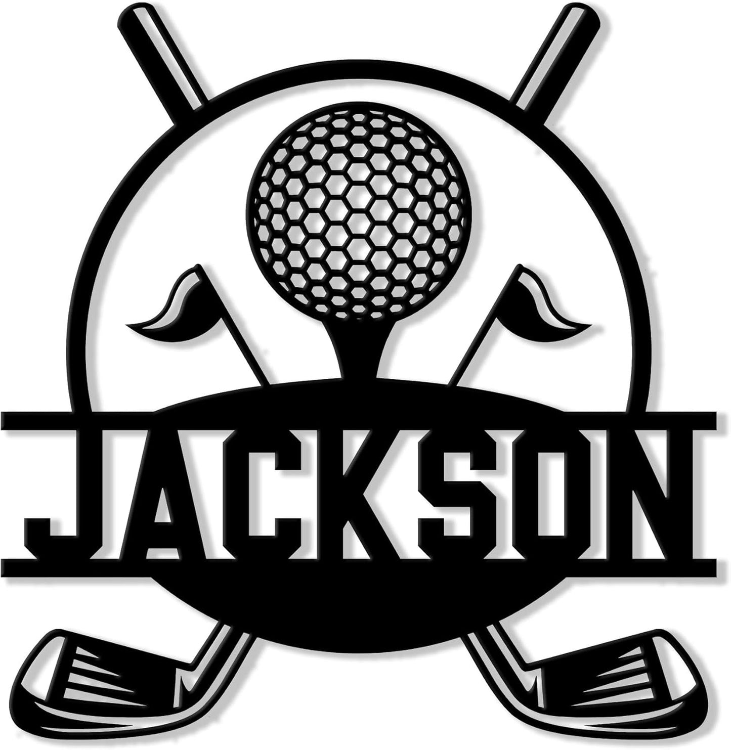 Personalized Golf Metal Sign – Custom Golfer Name Wall, Fence, Yard, Porch, Patio, Home, Office, or Clubhouse Decor – Gift for Dad, Mom, Husband, Wife, Son, Daughter on Birthday or Holiday