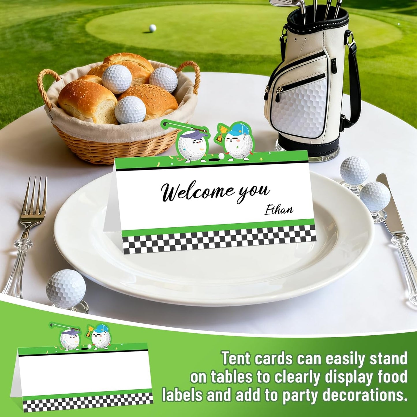 Quirkistry Golf Table Place Cards Golf Place Cards For Table Setting Golf Sports Party Favors Supplies Par Tee Themed Name Cards For Birthday Party Baby Shower Golf Party