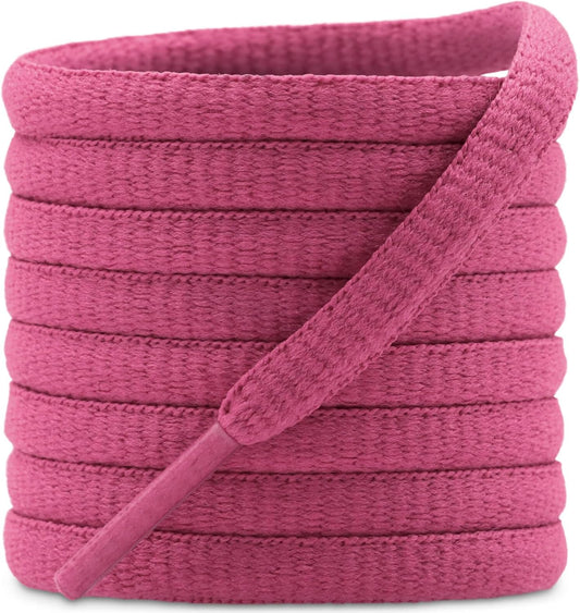 DELELE 2Pair Oval Shoes laces 42 Colors Half Round 1/4" Athletic ShoeLaces for Sport/Running Shoes Shoe Strings