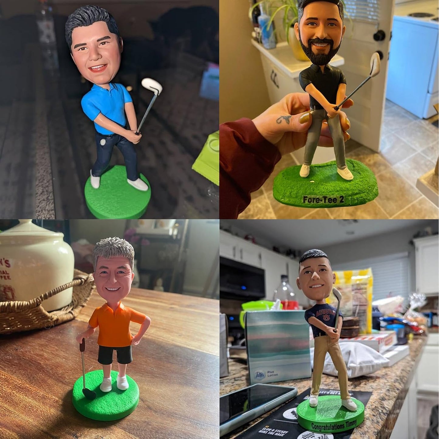 Custom Bobblehead, Golf Handmade Personalized Sculpture Gift, Polymer Clay, Custom Unique Bobblehead Doll Based on Image, Memorial Gift for Friends, Family, Boss, Office Colleagues, White