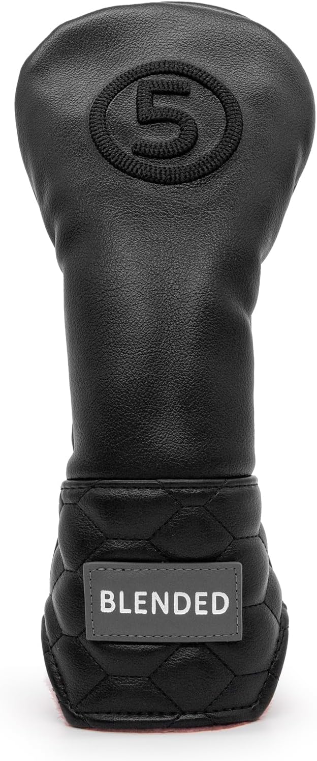 Golf Club Covers Black Golf Head Covers Driver Covers Fariway Wood Headcover Hybrid Covers Leather 3 Wood Headcover Golf Headcover with Number Tag for All Brand