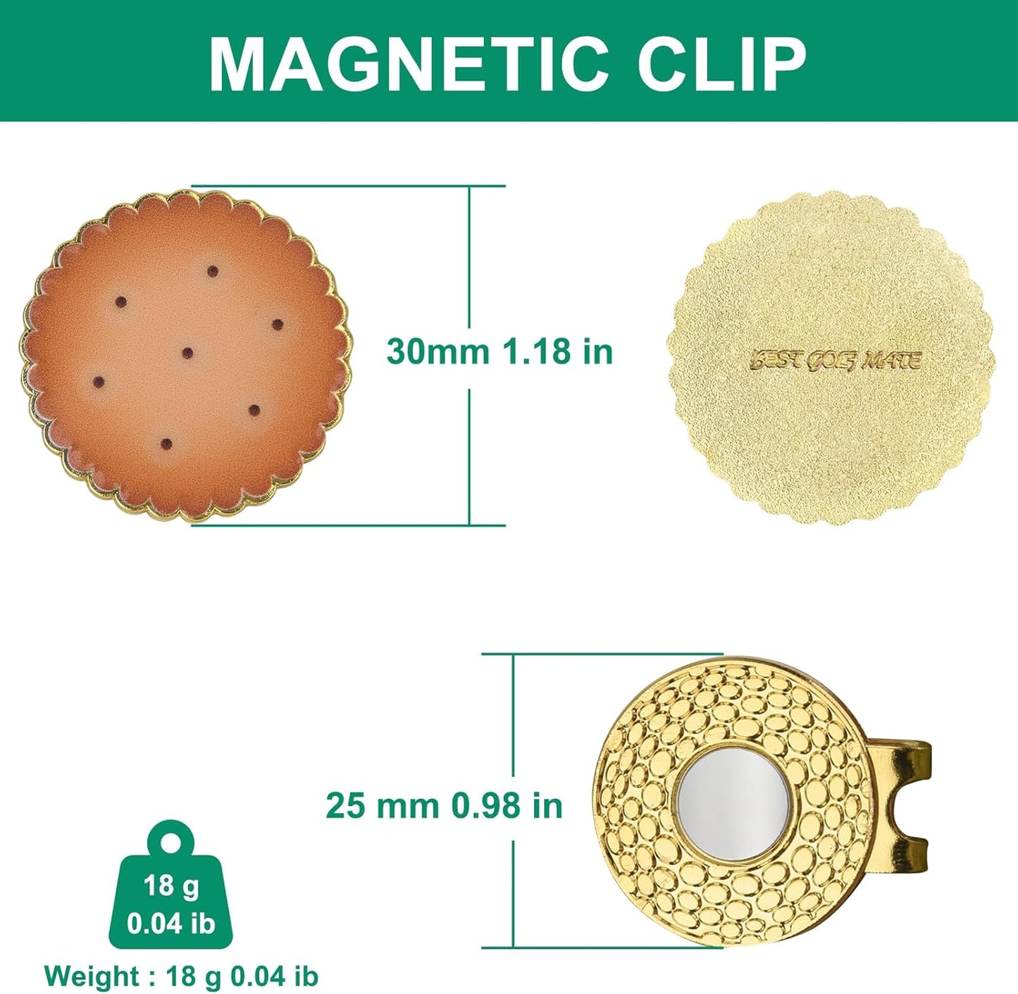 Golf Ball Marker Hat Clip, Golf Accessories for Men, Golf Ball Stamp, Funny Golf Gifts, Golf Gadgets