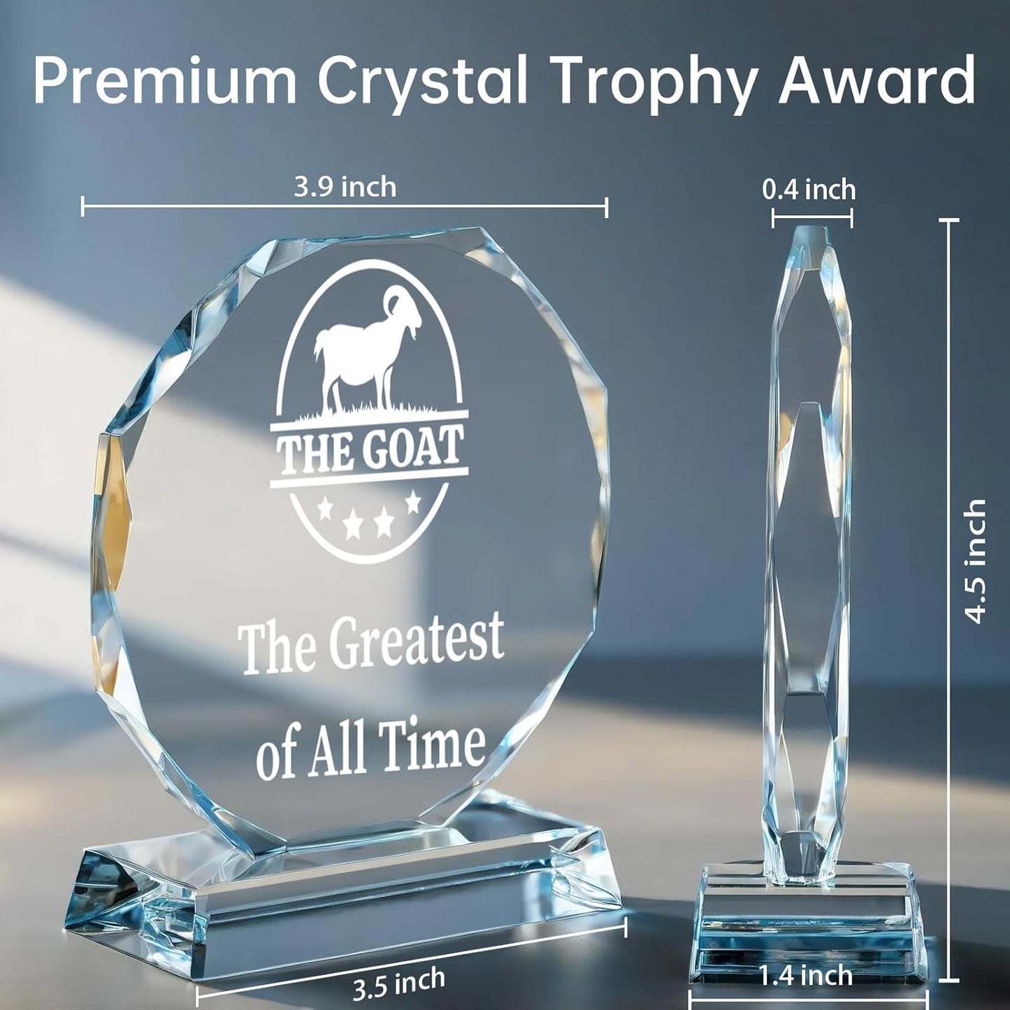 Custom Crystal Awards and Trophies – Personalized Engraved Glass Plaques for Employee Recognition, Appreciation, Farewell, Retirement, Coworker Gifts, Sports Achievements