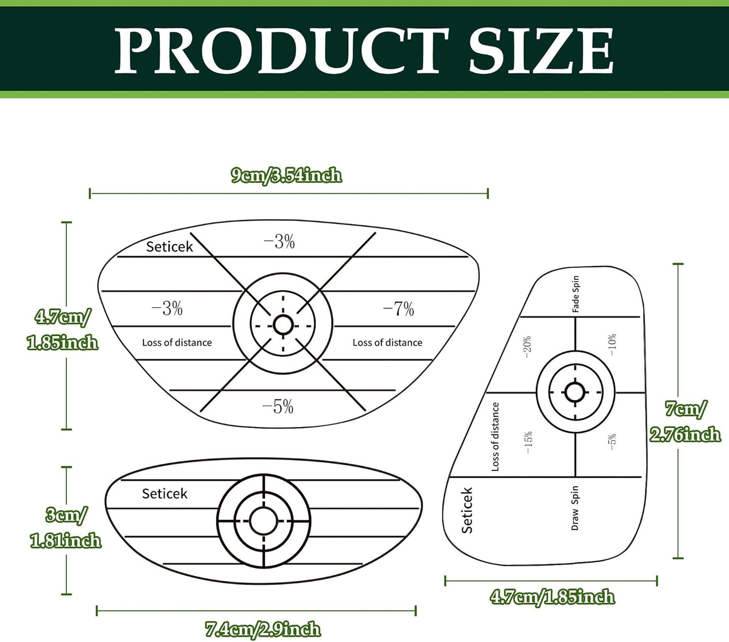 Golf Impact Tape Labels,High-Resolution Strike Stickers for Wood,Iron & Fairway Clubs,Self-Teaching Sweet Spot and Consistency Analysis,Useful Training Aid Improve Ball Striking
