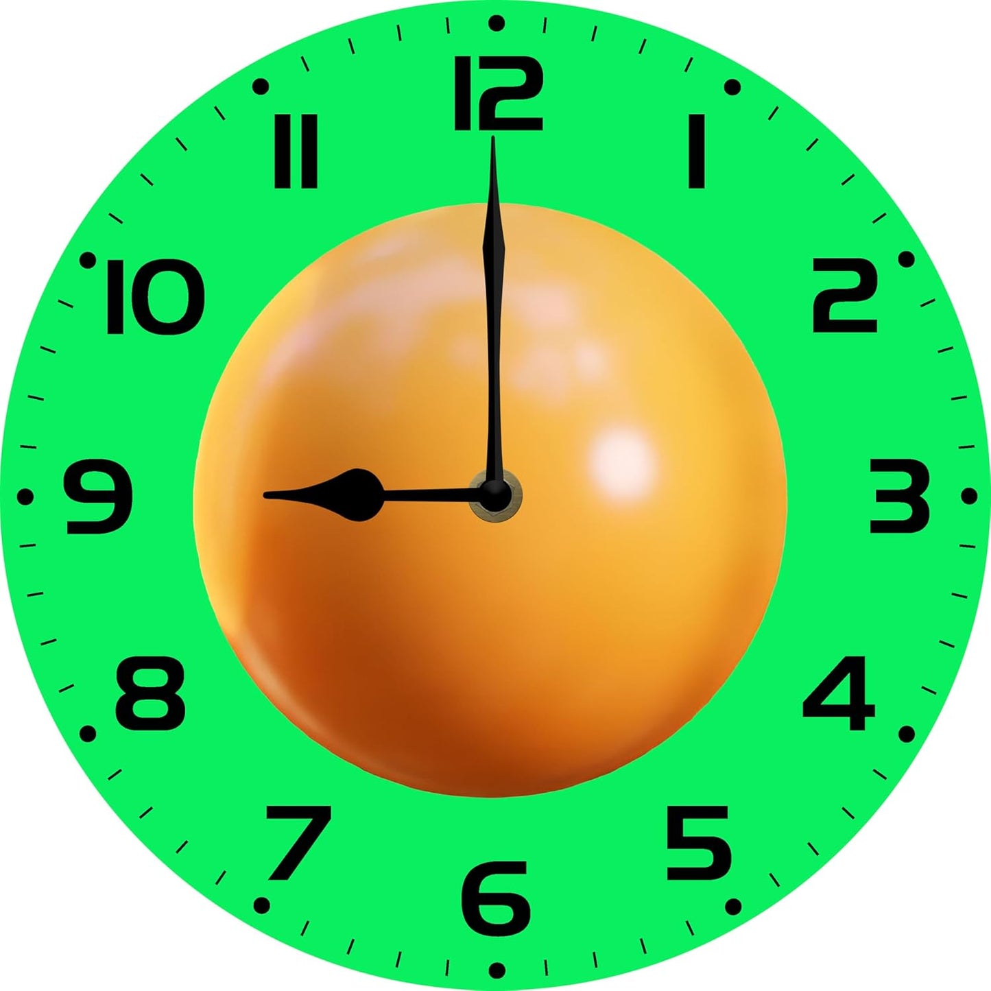 Soliyoahee Bing Ping Pong Clock Round Wooden Wall Clock Home Decor Silent No Tick Battery Powered for Living Room Bedroom Kitchen Bathroom 10inch