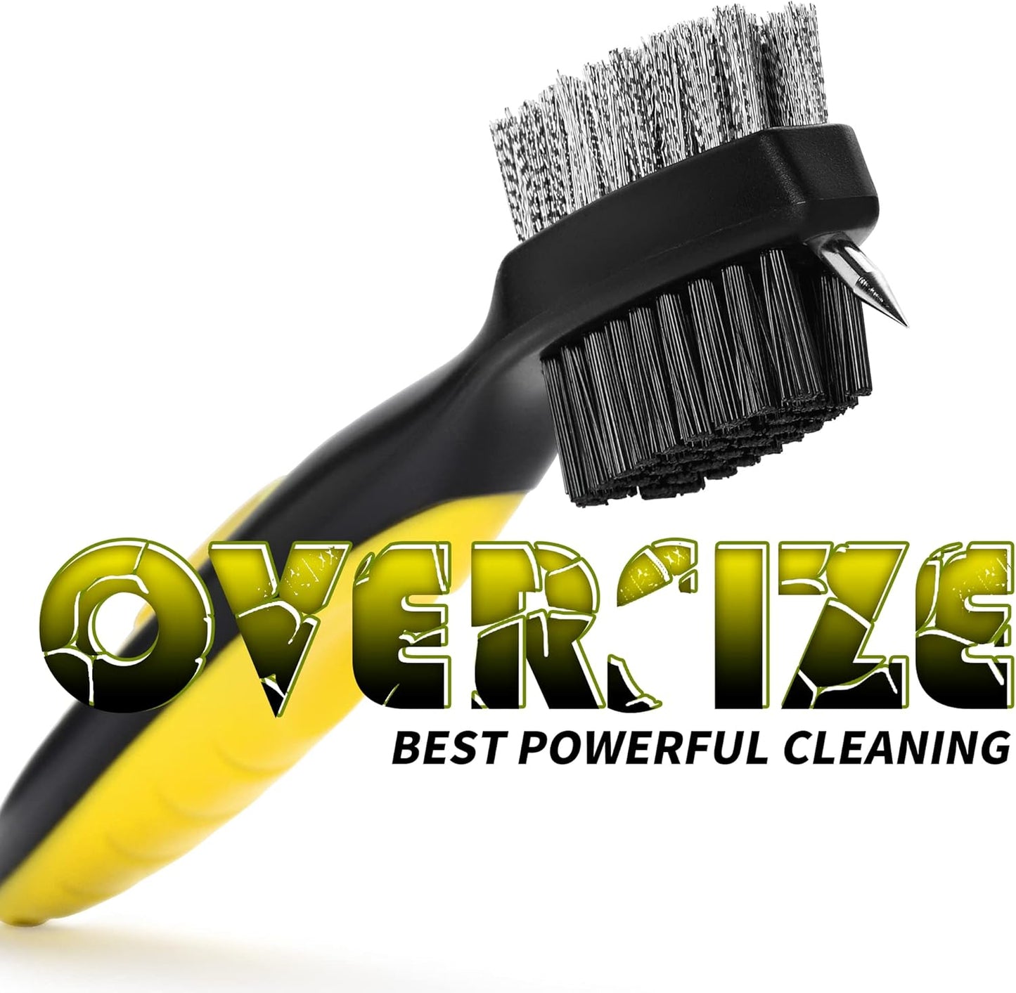 Mile High Life Golf Club Brush, Club Groove Cleaner with 2 Ft Retractable Extension Cord and Aluminum Carabiner, Golf Bag Accessories for Men and Women