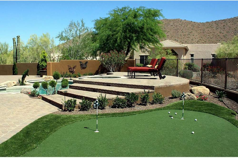 Golf Putting Green - 5FT x 5FT Artificial Grass Turf, Indoor/Outdoor Training Mat for Backyard Sports