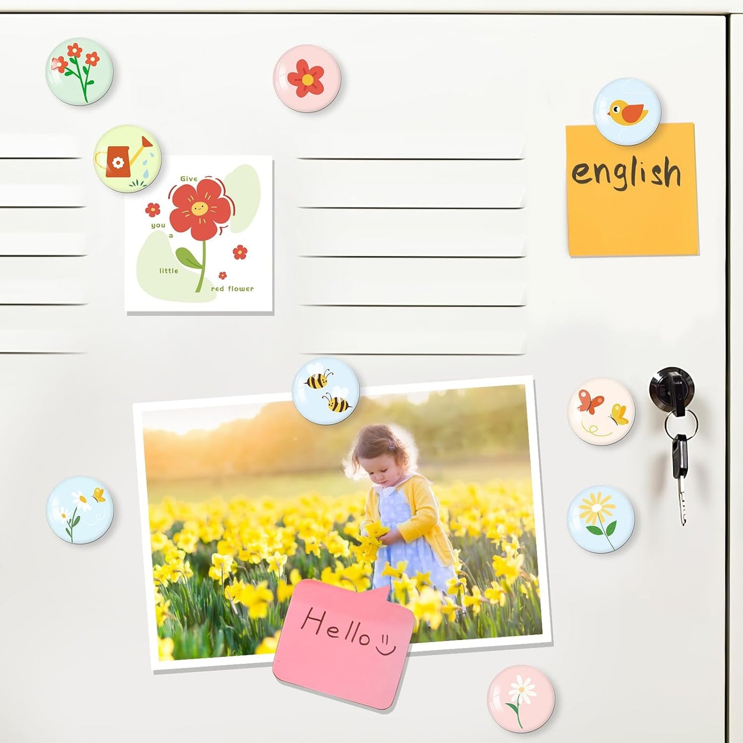 MORCART 30PCS Summer Magnets for Fridge Cute Decoration Magnets Gift for Refrigerator Locker Whiteboard Decorative Magnetic Board Cabinets Classroom Office Cubicle