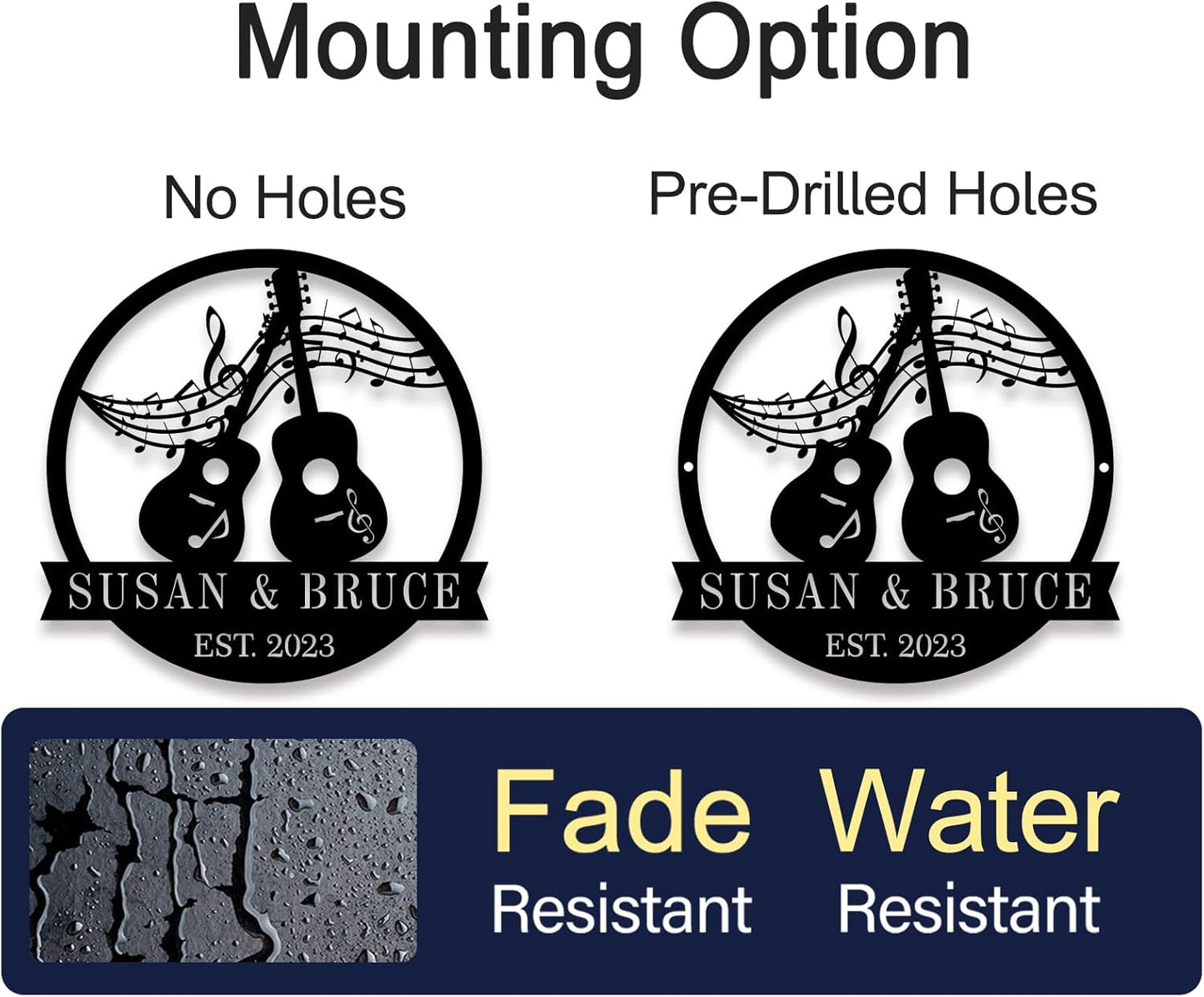 Custom Guitar Sign, Musician Gifts,Personalized Metal Guitar Sign,Guitar Lovers Gifts,Custom Guitar Decor