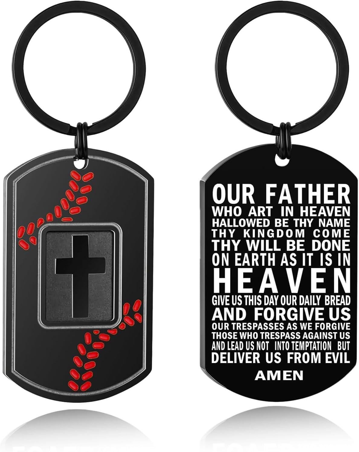 Football/Baseball/Soccer/Basketball Keychain for Men First Communion Baptism Confirmation Mens Gifts