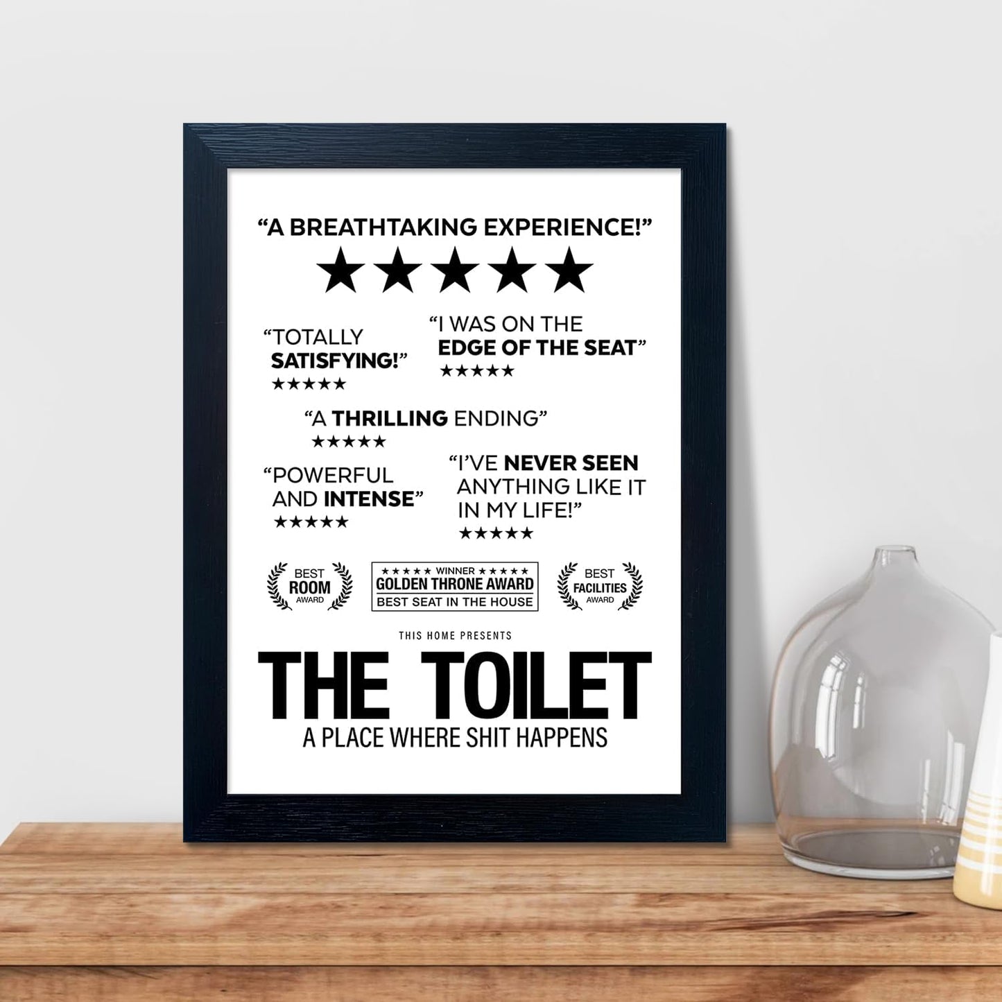 Black and White Bathroom Wall Art, Bathub Rules Sign, Framed Toilet Art Decor, Bathroom Quotes Wall Art, Funny Loo Poop Humor Decorations