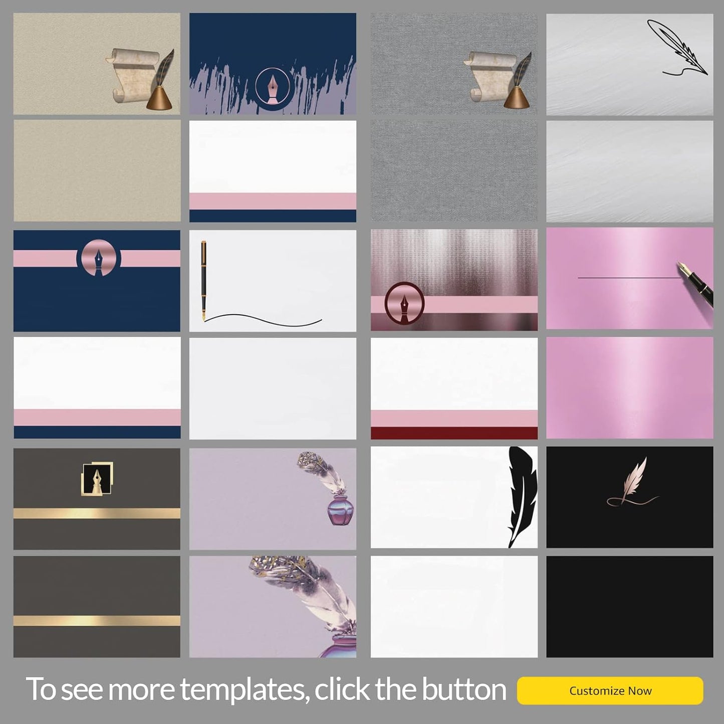 Custom Business Cards 100PCS Double-sided Printing Business Cards Customize with Your Logo Personalized 3.5"x 2" Cards for Business - Notary