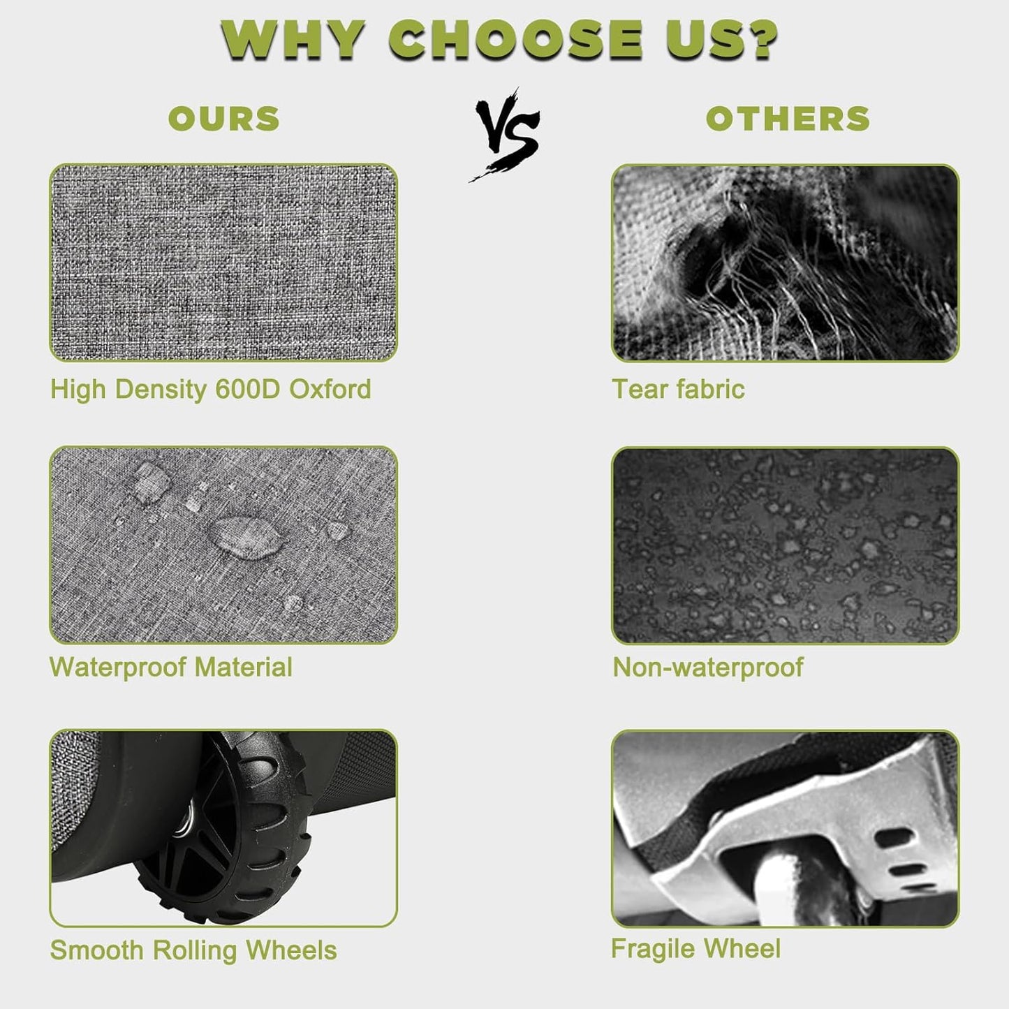 WOLT Golf Travel Bag with Anti-Impact Support System - Soft Padded Golf Travel Case for Airlines, Golf Travel Cover with Wheels