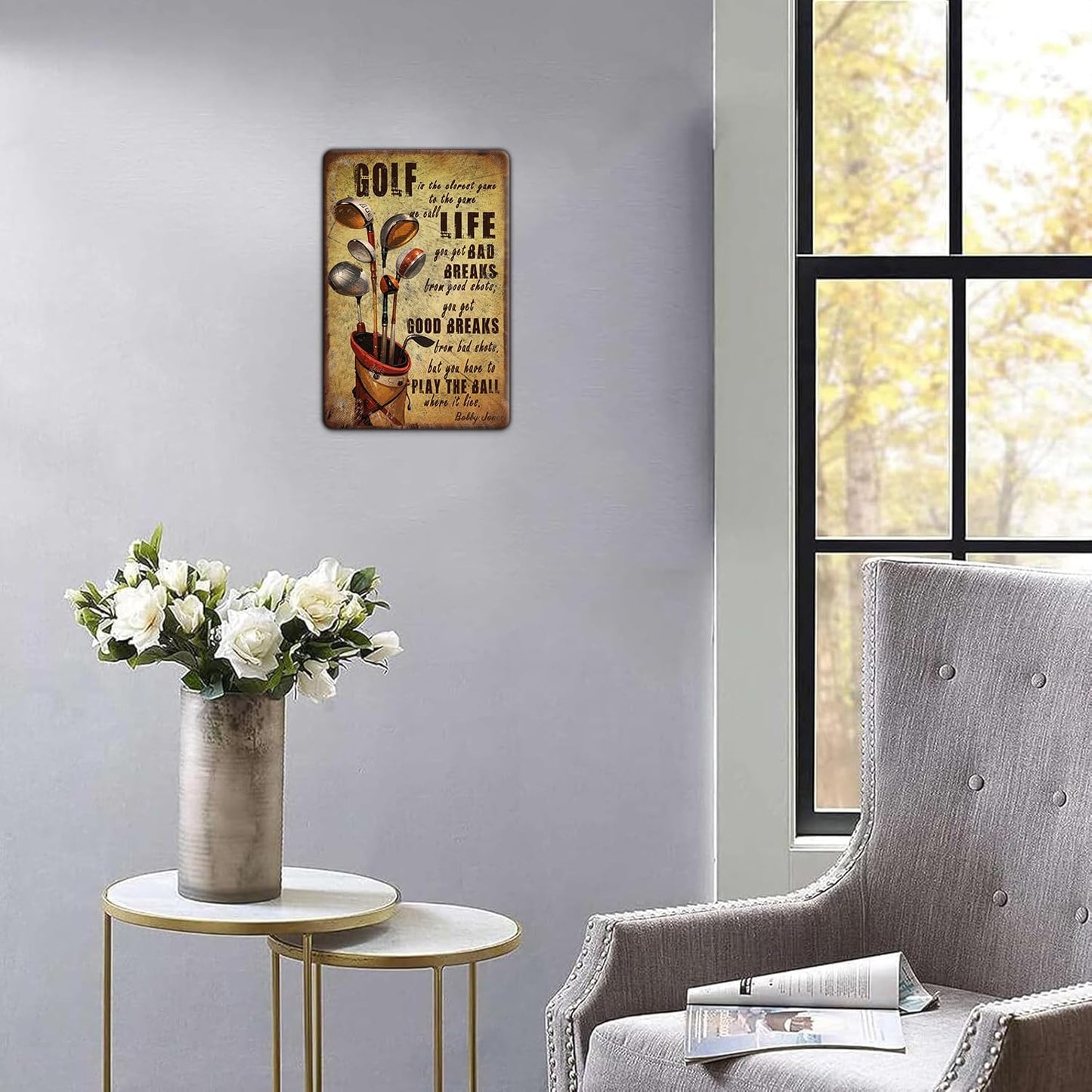 Vintage Golfing Golf Life Metal Tin Sign 8x12 Inch for Home Club Man Cave