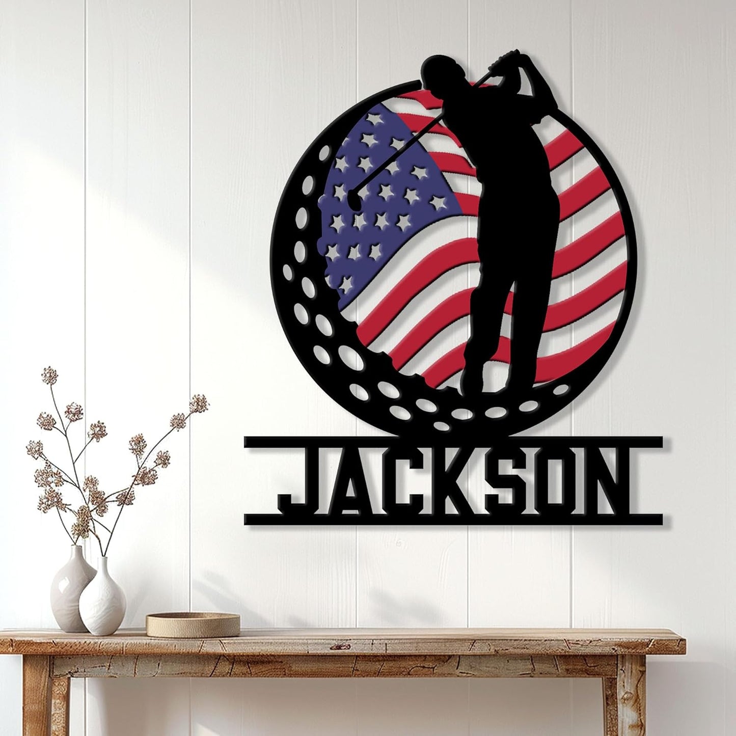 Golf Metal Sign – Custom Name Wall Decor for Porch, Yard, or Bedroom – Unique Gift for Dad, Mom, Golf Enthusiast, Son, Daughter, or Coach on Birthday or Golf Event