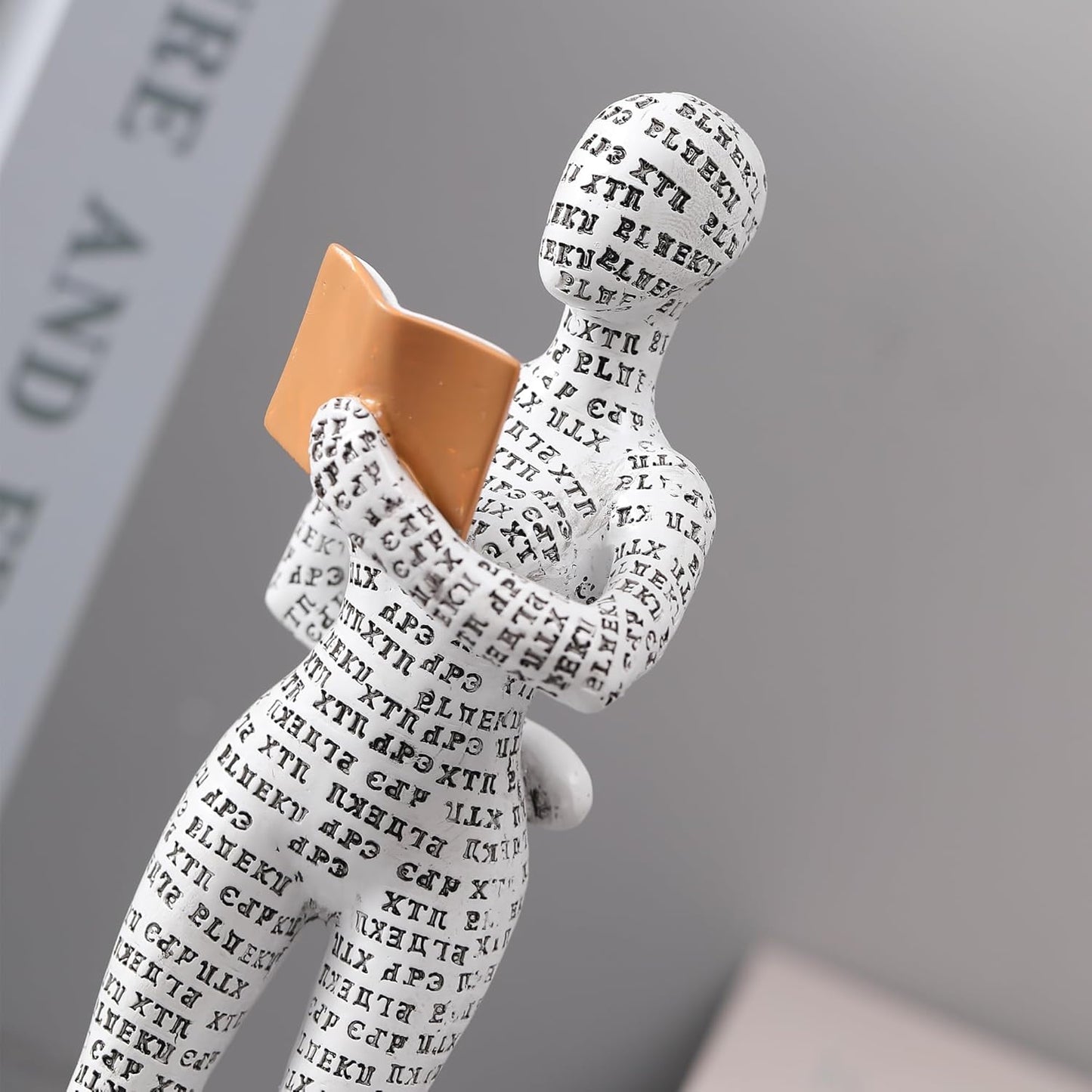 GRAPMKTG Home Decor Pulp Reading Women Thinker Statue Aesthetic Sculpture Room Decor Modern Abstract Decoration on Shelf Table Desk for Living Room Office Bedroom J