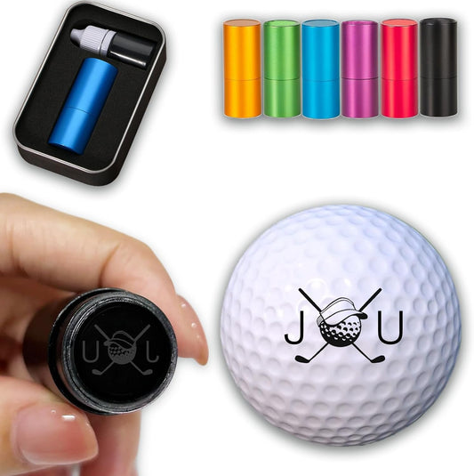 Custom Golf Ball Stamp, Personalized Golf Balls Marker Stamp, Customized Golfs Balls Stamps with Your Logo Design, Includes Fast-Dry Ink & Gift Box, Golfs Accessories for Men & Women Gifts
