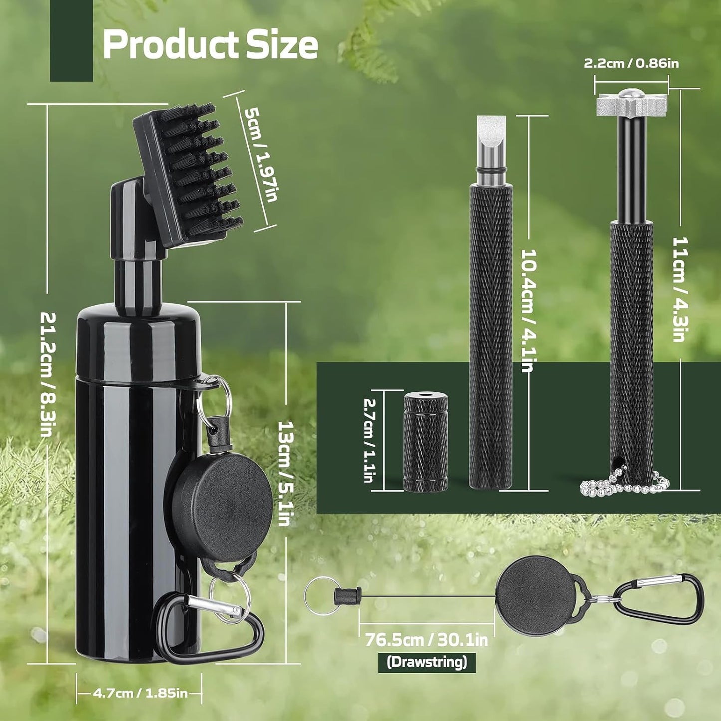 Golf Club Cleaning Kit with Golf Club Cleaner with Water Golf Towel Divot Repair Tool Groove Sharpener Golf Ball Alignment Kit Complete Golf Cleaning Kit Golf Accessories for Women Men