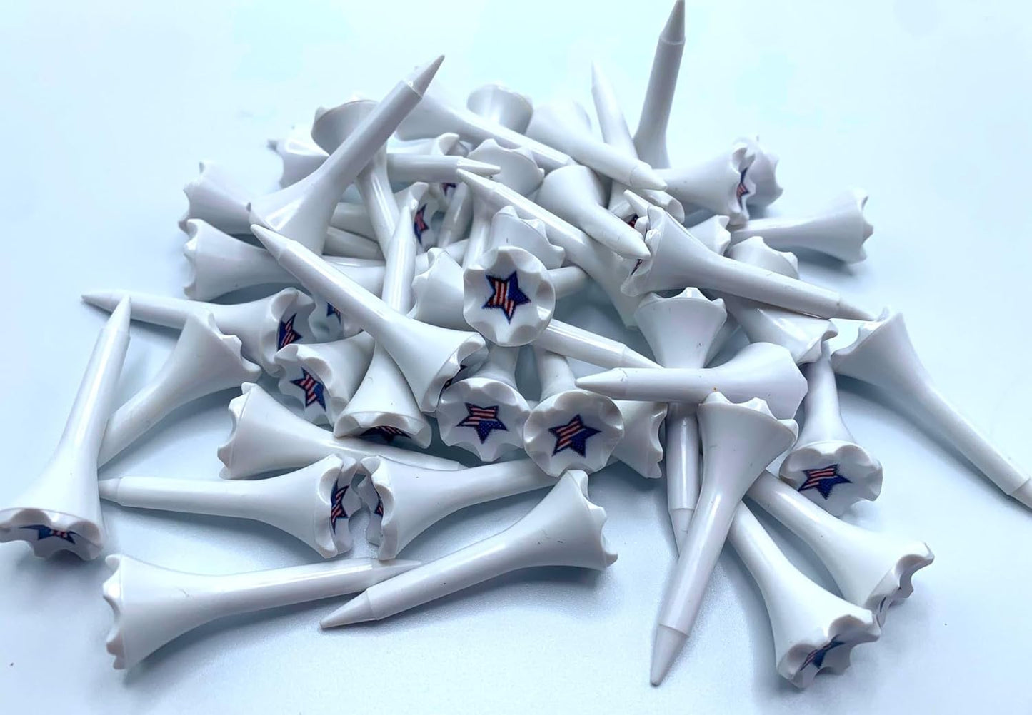 TRUESTRIKE Premium USA Golf Tees – 3¼" or 2¾" Durable Plastic Performance Tees (100 Pack) – Made in USA – Bulk Value Pack