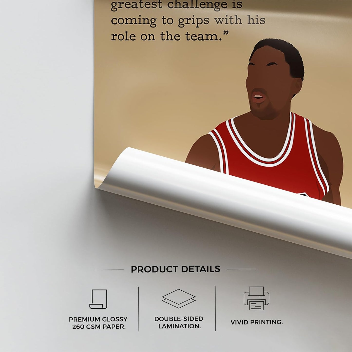 LOLUIS Motivational Basketball Superstar Hand-Drawn Artwork Sport Quote Wall Art Decorations (Unframed 16"x20", Basketball Player 8)