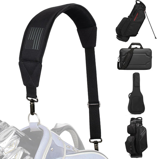 Golf Bag Shoulder Strap, Single Padded Adjustable Straps Universal Replacement