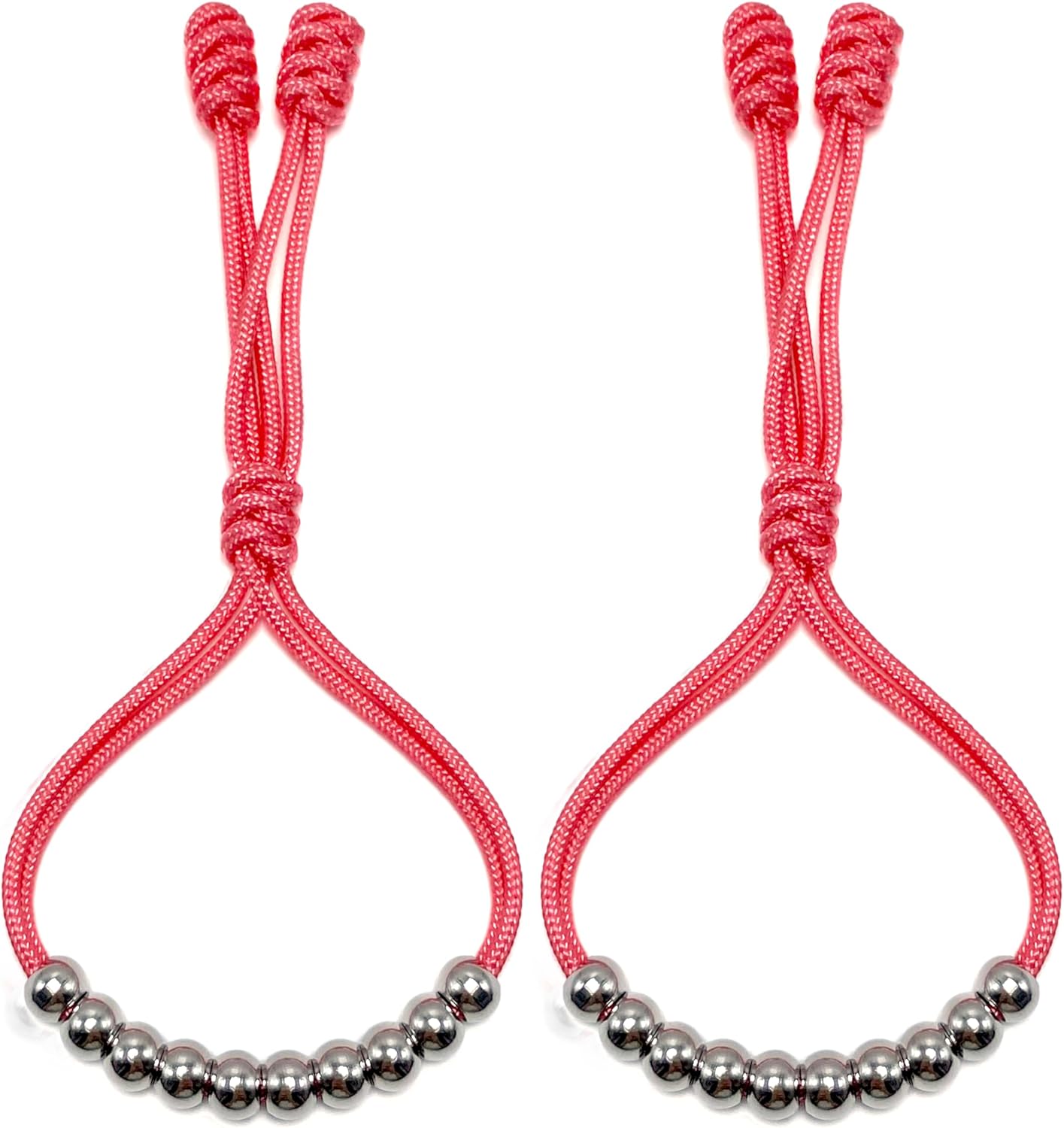 LAMIBEE Pack of 2 Golf Glove Bead Stroke Counter, 10 Stainless Steel Beads Score Counter for Gloves, Stroke Count Resizable Easy to Adjust Golf Round Scoring Tracker Accessory