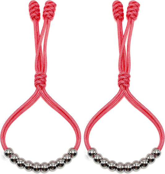 LAMIBEE Pack of 2 Golf Glove Bead Stroke Counter, 10 Stainless Steel Beads Score Counter for Gloves, Stroke Count Resizable Easy to Adjust Golf Round Scoring Tracker Accessory