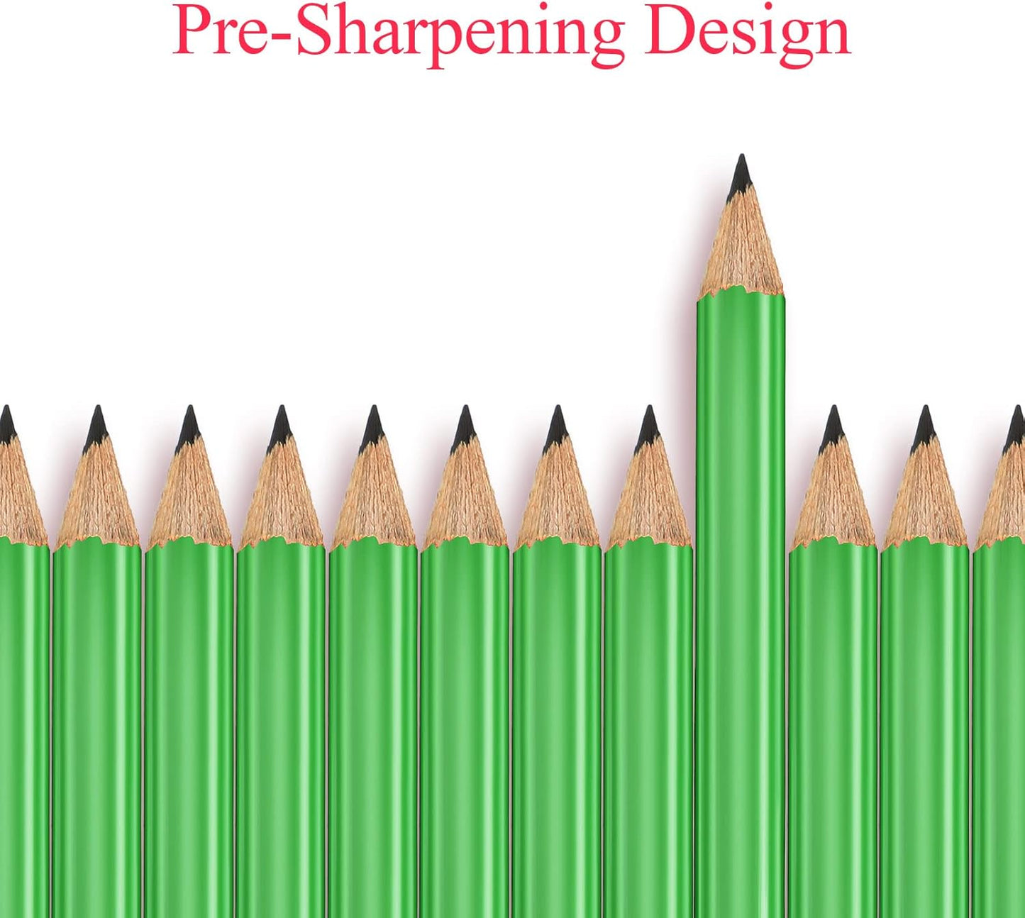 Outus 72 Pieces Golf Pencils Half Pencils with Eraser Mini Bulk Short #2 HB Pre Sharpened for Bridal Shower Wedding Office(Green)