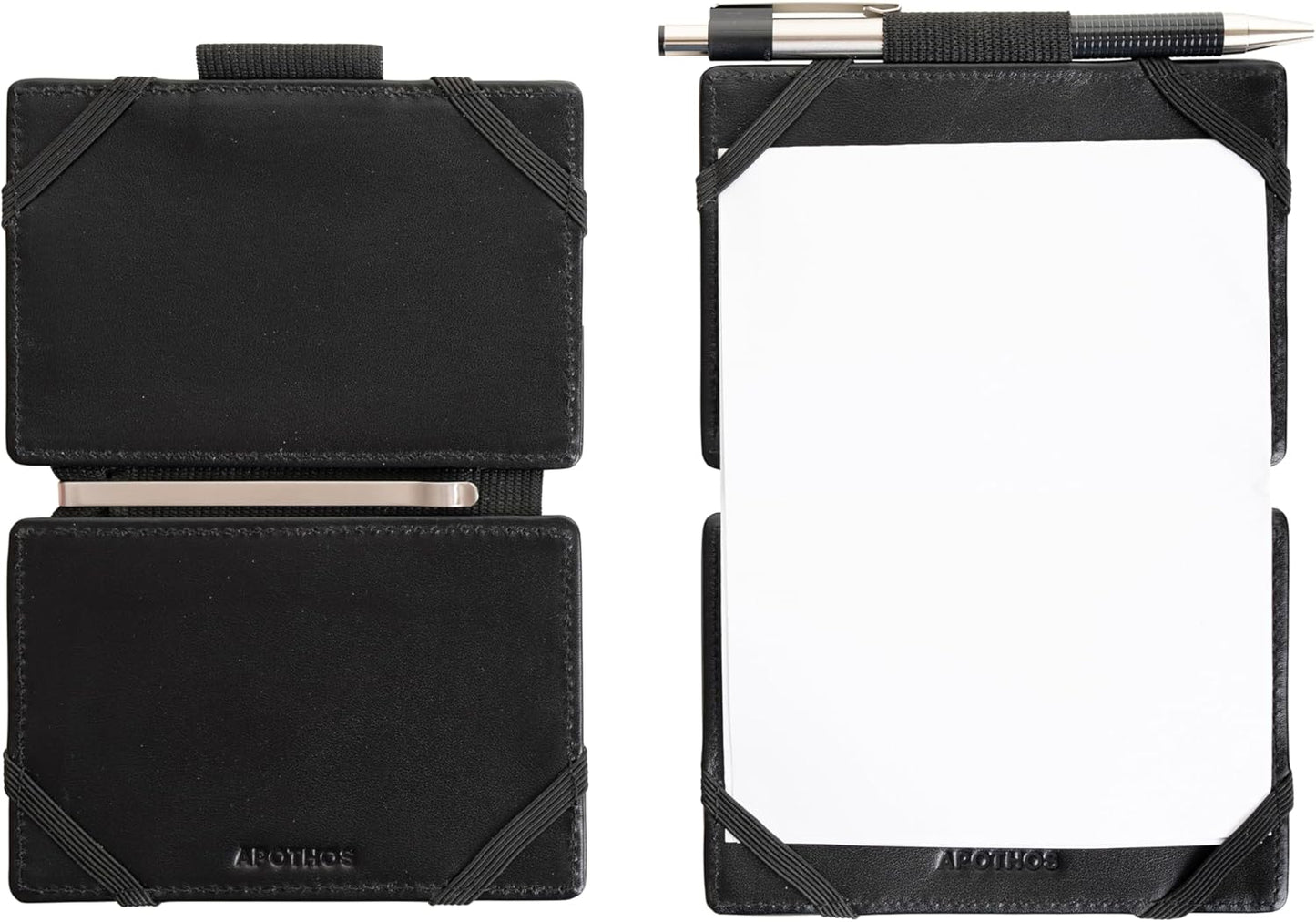 Scorecard Wallet, Notetaking, Versatile - Hold Credit Cards, Pens/Pencil, Clip (Black)
