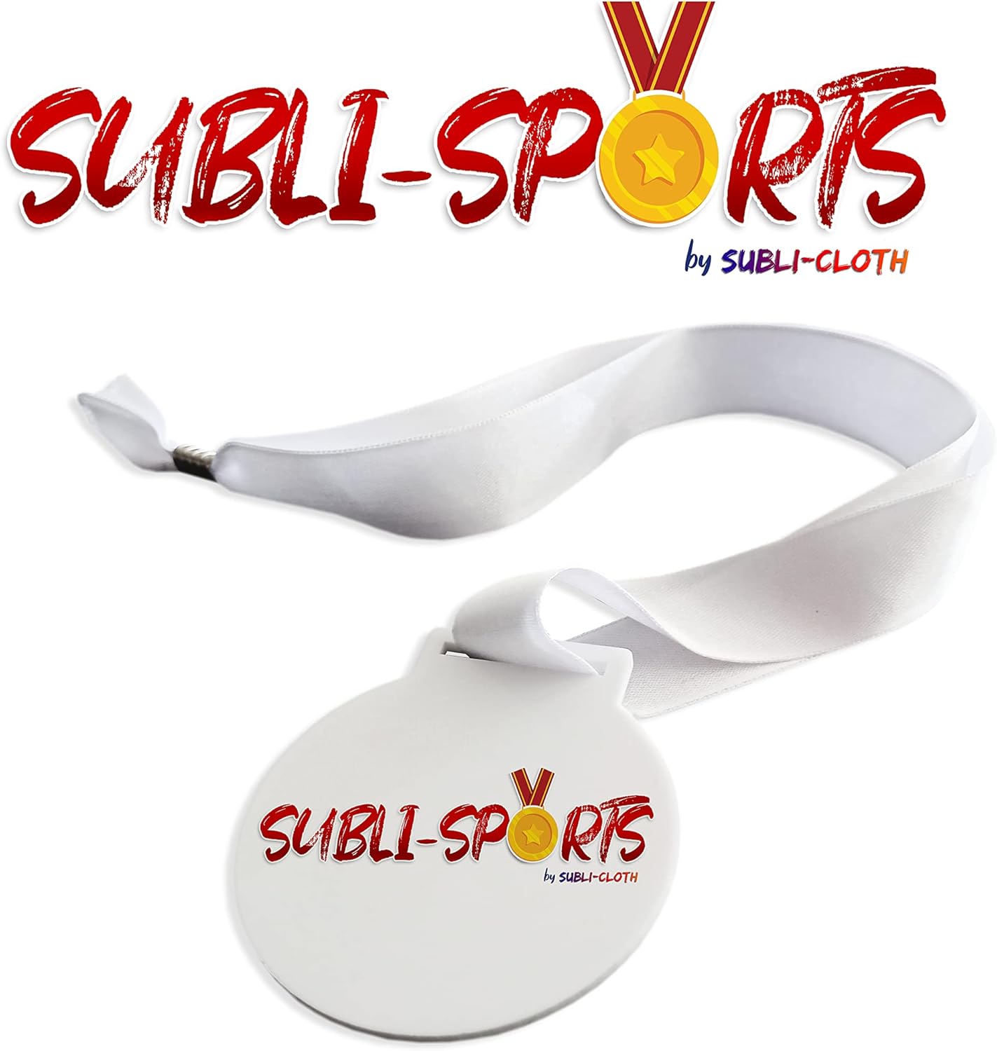 Subli-Sport Customizable Medal Trophy Sublimation by Subli-cloth - Pack x 6 Units