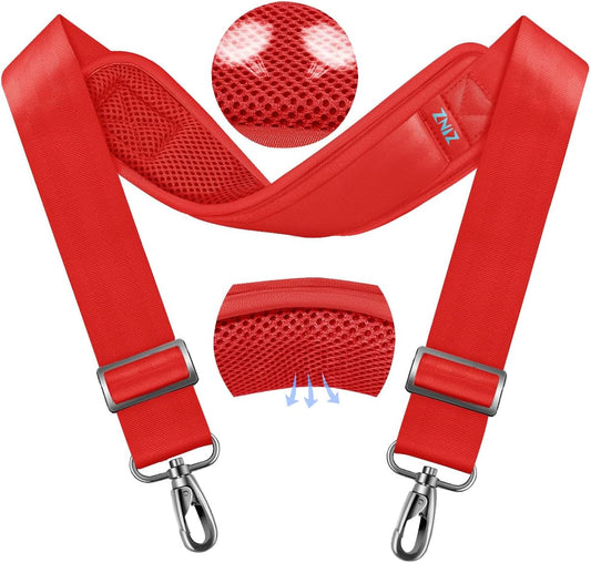 ZINZ 79.5" Universal Strap with Ultra-Thick Fixed Breathable Pad - Adjustable Heavy-Duty Shoulder Strap for Laptop, Crossbody, Luggage, Gym, Camera Bag and More - R01E01