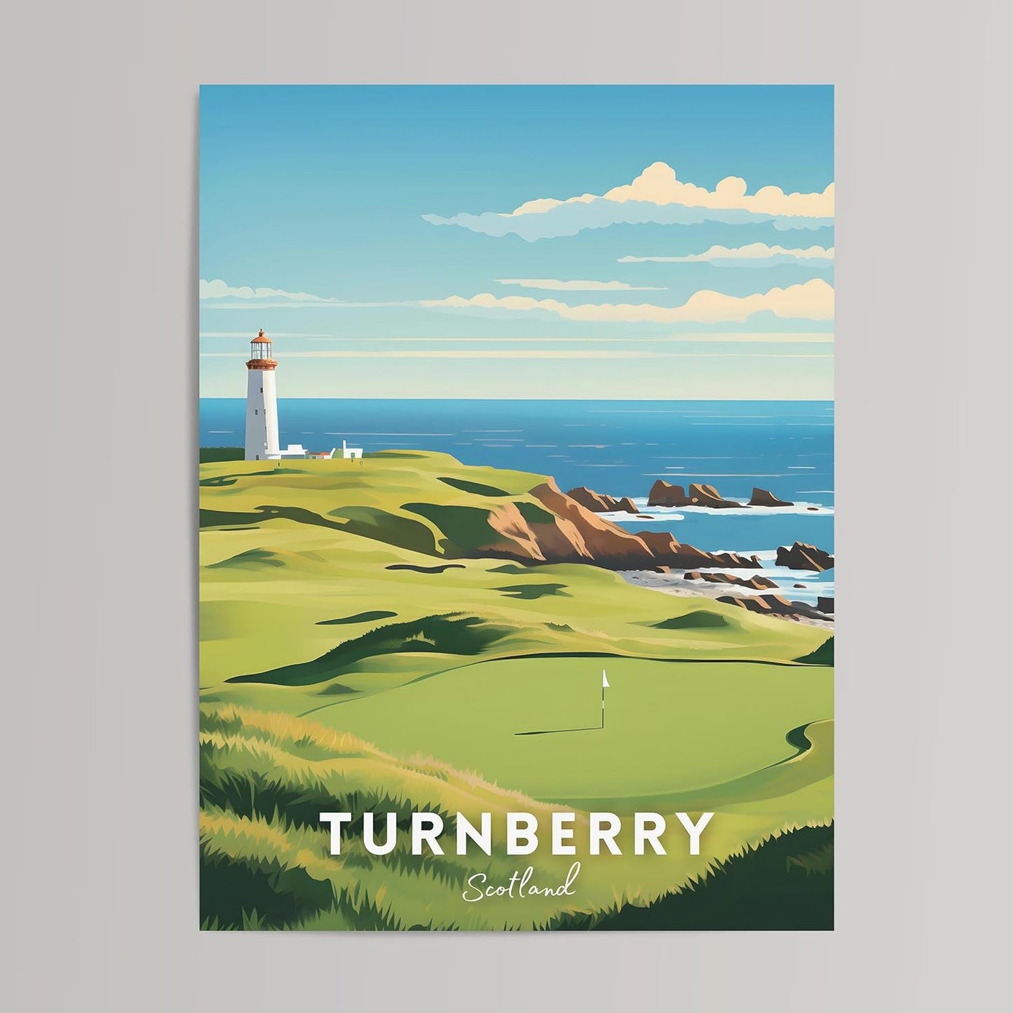 Golf Course Premium Giclee Fine Art Prints - Augusta, Pebble Beach, Pinehurst, Golf Course Posters, Golf Wall Art, Aesthetic Poster for Home Office Decor, Ready to Frame