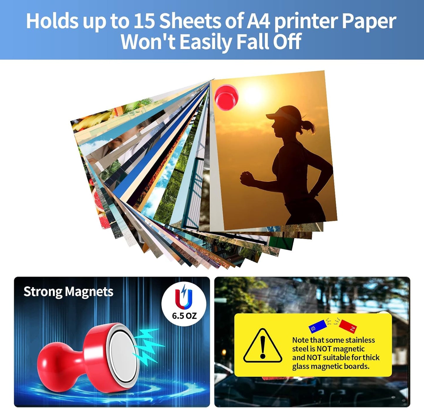 24Pack Colorful Push Pin Magnets 6 Assorted Color Office Magnet for Whiteboard Small Magnetic Push Pins Strong Magnets Fridge Perfect for Refrigerator White Board Map School Classroom Teacher