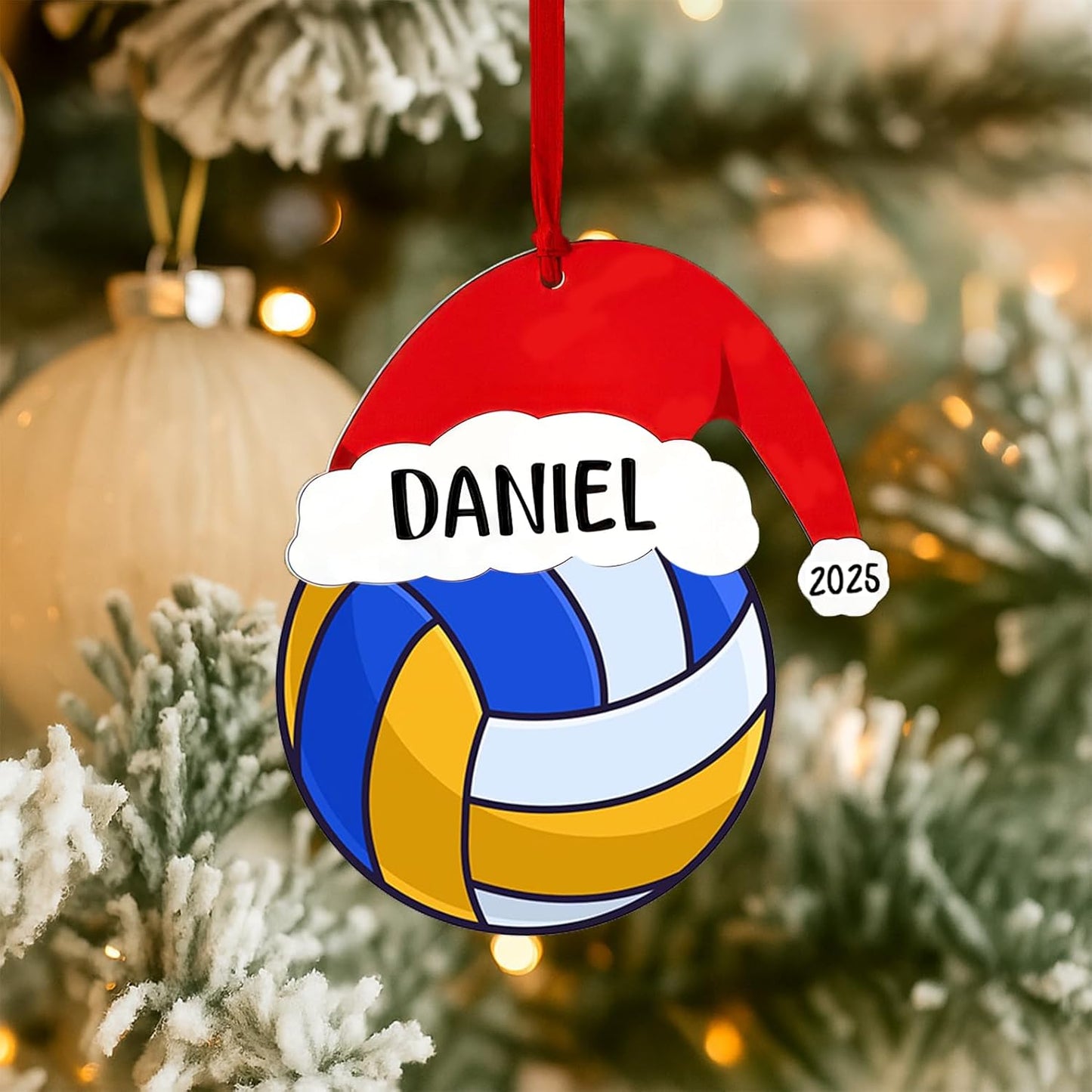 Personalized Volleyball Christmas Ornament 2025, Volleyball Ornaments for Christmas Tree, Team Ornament, Custom Coach Gifts, Hanging Decor, Gifts for Sports Lovers Boys, Xmas Gift 2025
