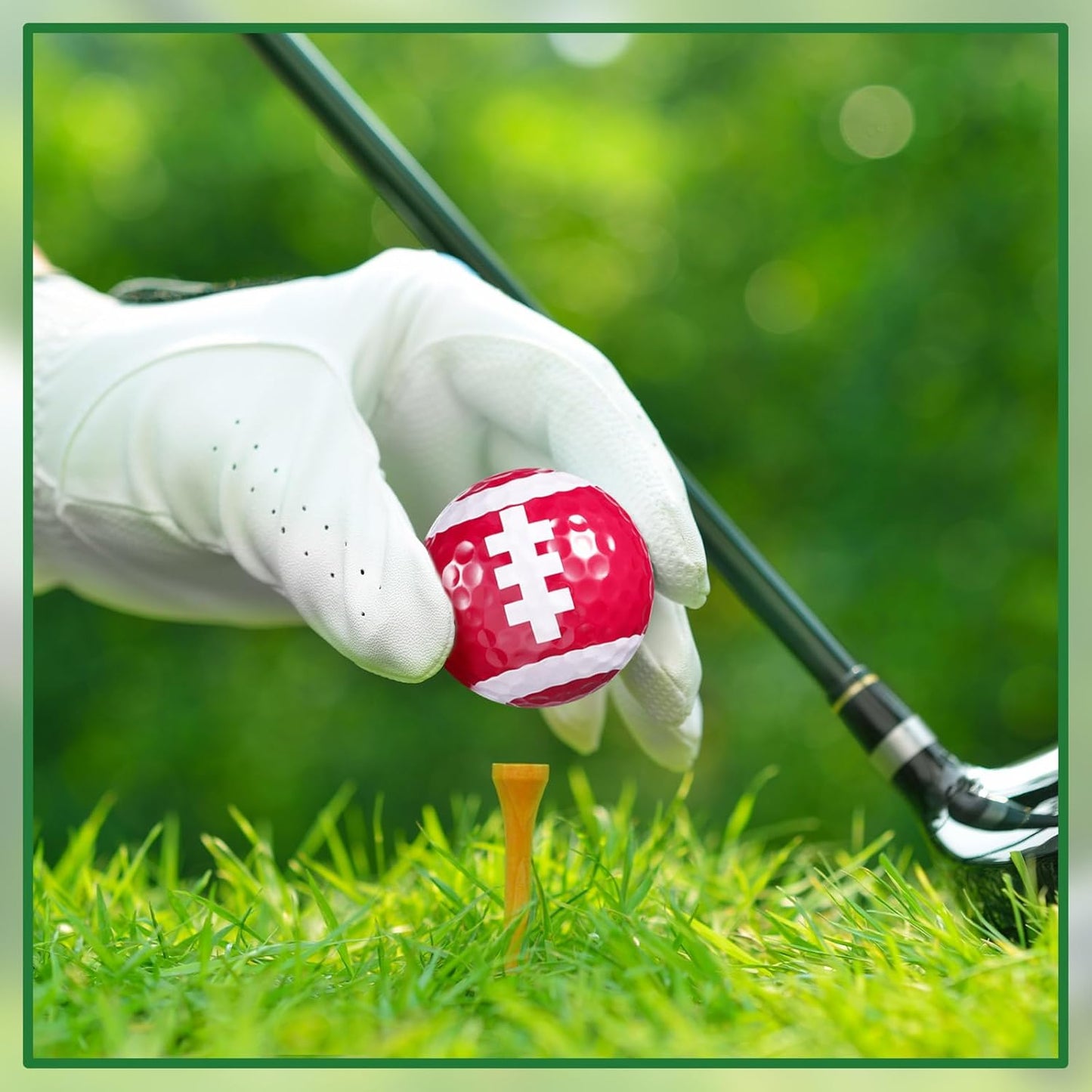 Shappy 6 Pack Novelty Golf Balls Assorted Funny Colored Kits and 1 Pcs Golf Tee Holder Keychain with Balls Marker for Putting Driving Hitting Swing Training Men Adult